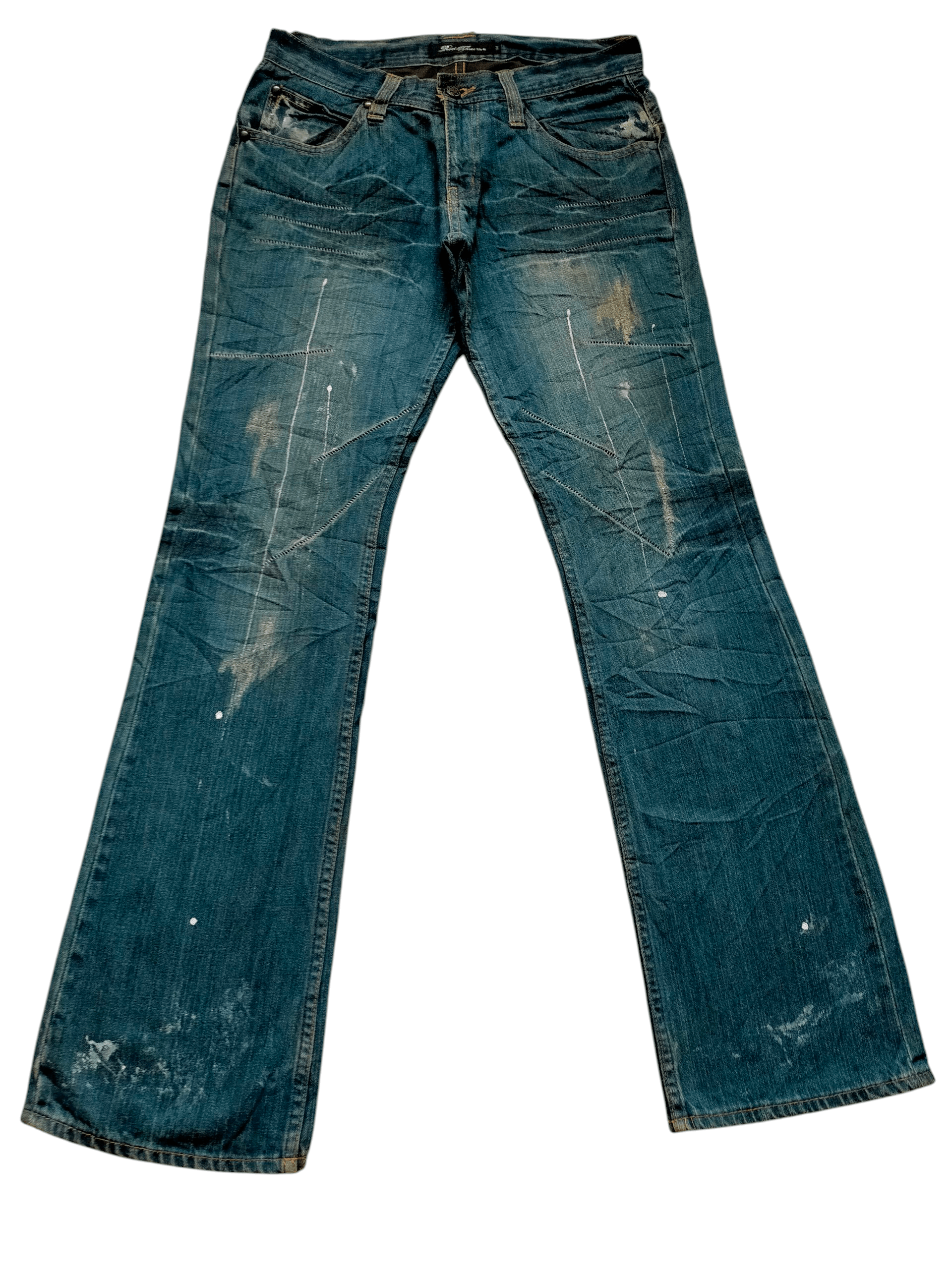 Hysteric Glamour Flare Jeans Root three Rare Design Painted Boot cut Denim Size US 30 / EU 46 - 2 Thumbnail