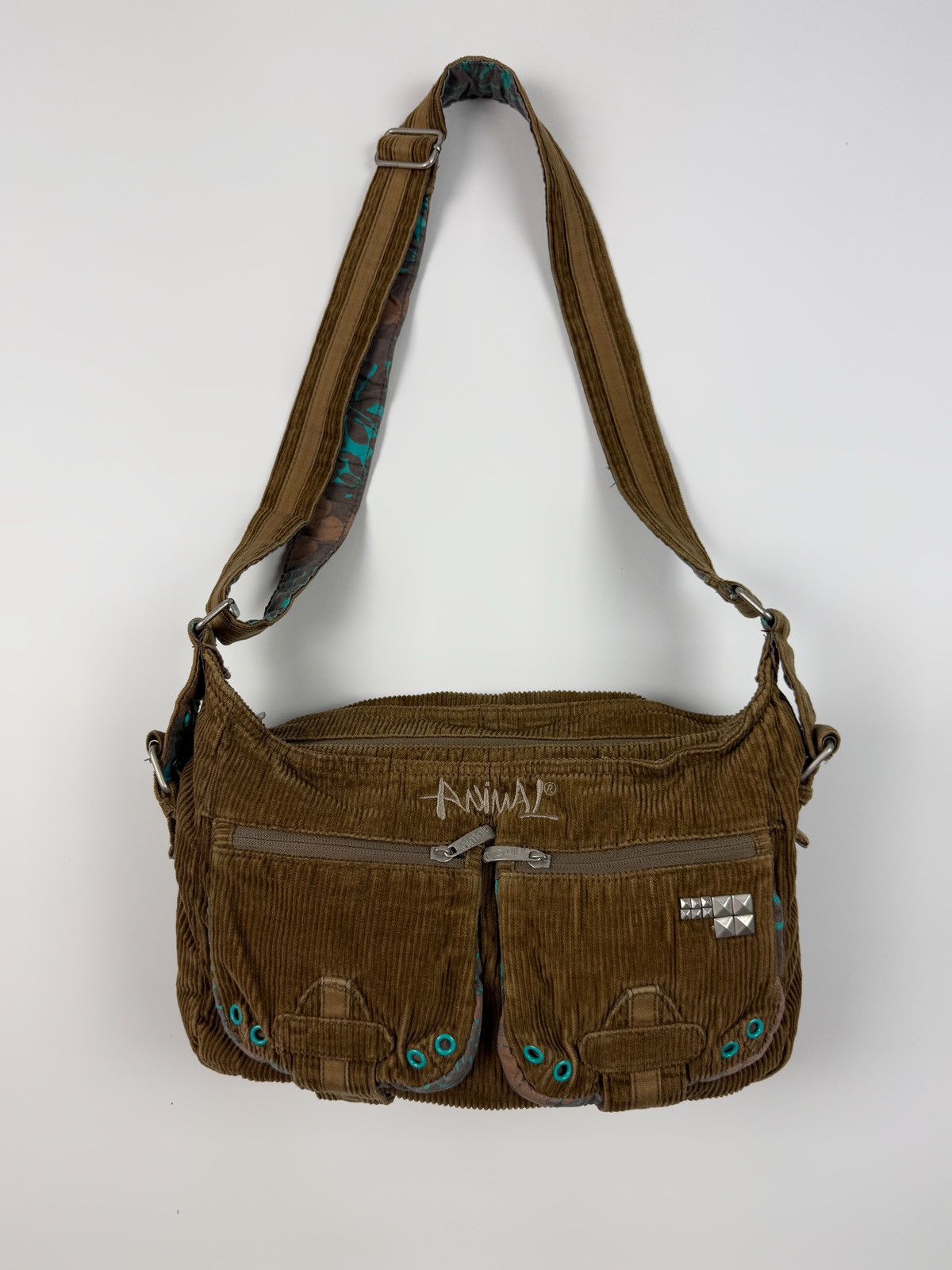 Other Y2K Vintage Animal Olive Corduroy Cargo Crossbody Bag Size ONE SIZE - 3 Thumbnail