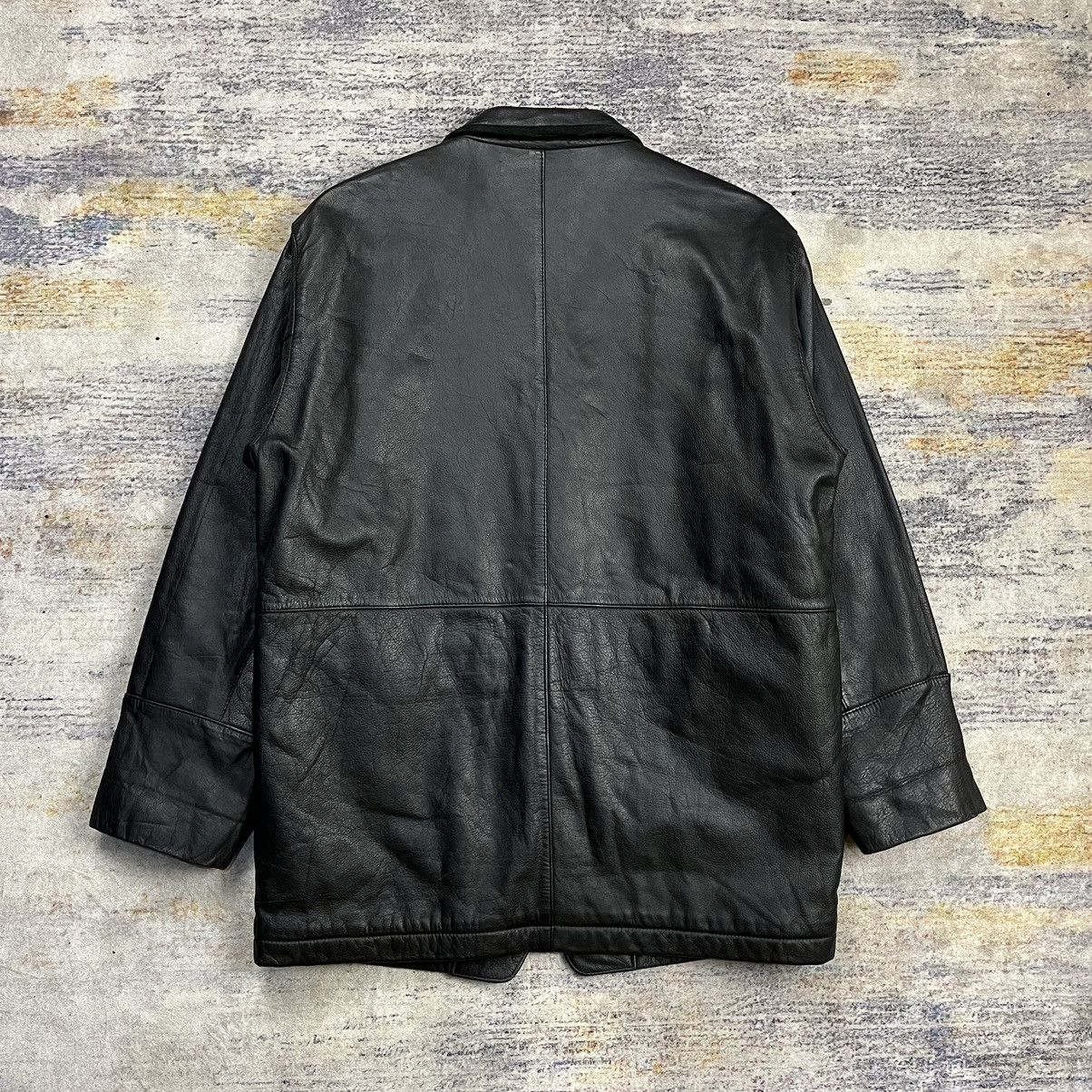 Vtg 90s Hai sporting gear multi pocket blazer leather jacket