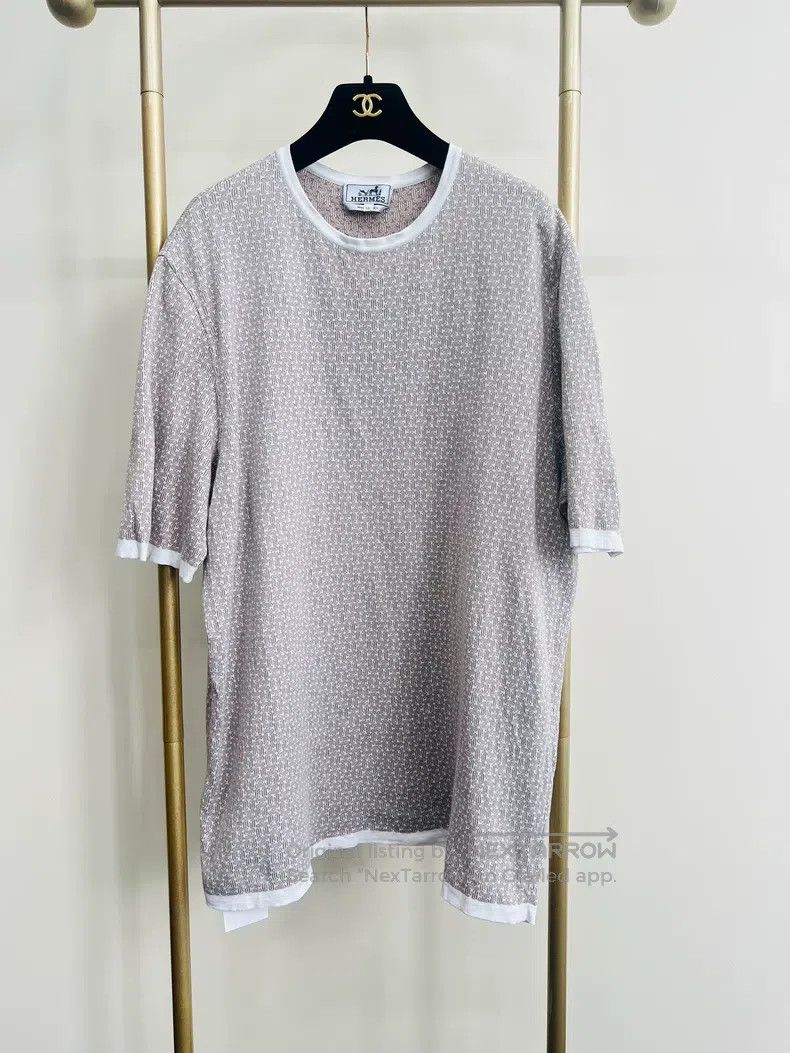 Hermes Hermes Knitted full print H short-sleeved T-shirt Size US XXL / EU 58 / 5 - 1 Thumbnail