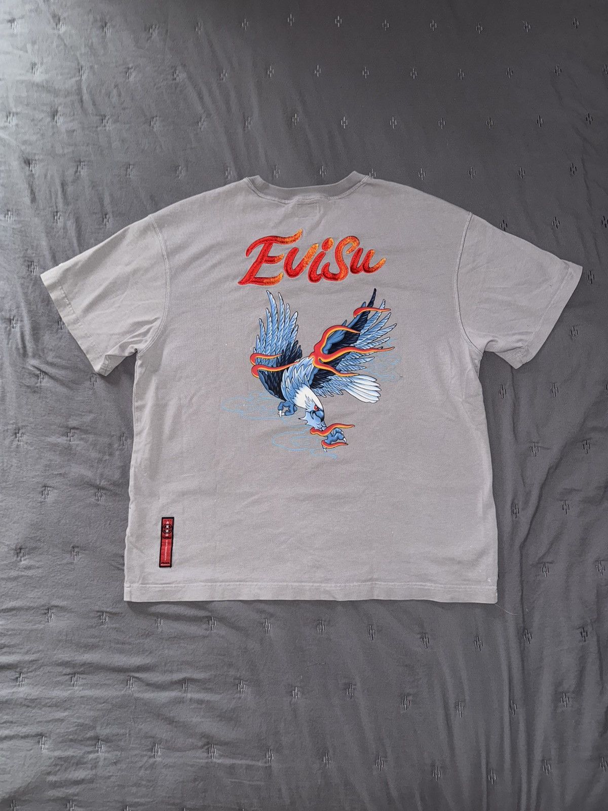 Evisu Evisu Eagle Print Seagull Embroidery T-Shirt Grey Size US XL / EU 56 / 4 - 5 Thumbnail