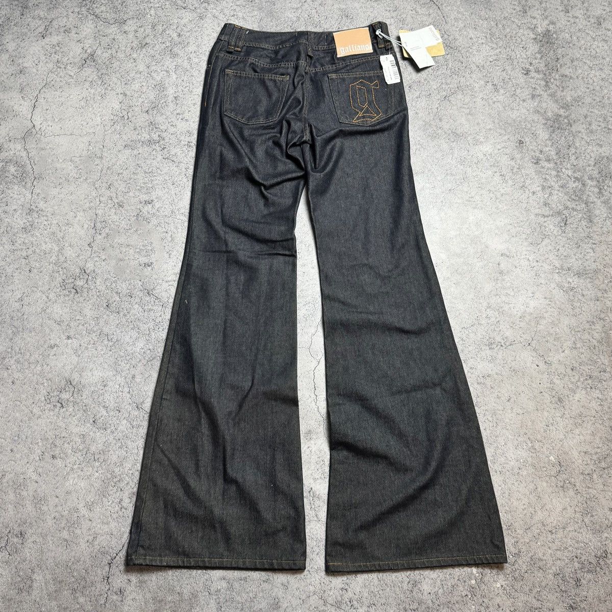 John Galliano NEW Galliano Y2K 00s Flared Jeans Size 30" / US 8 / IT 44 - 1 Thumbnail