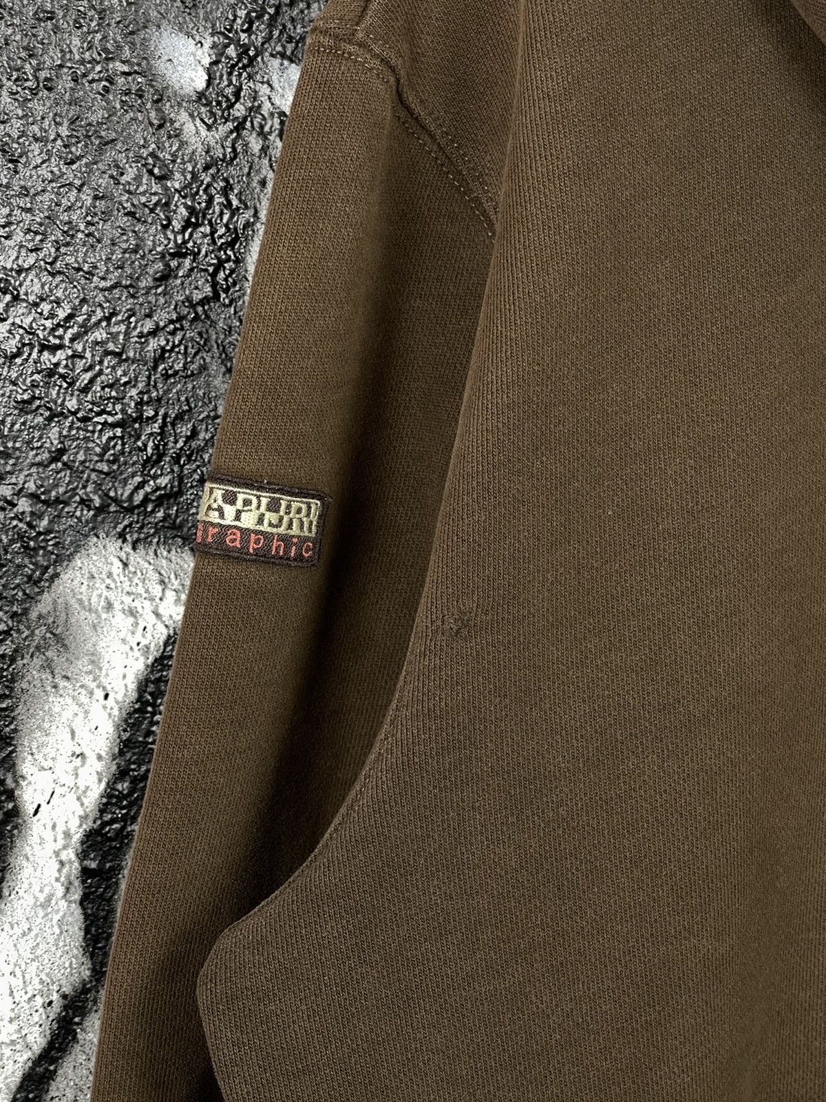 Napapijri × Vintage Vintage Napapijri Full Zip Brown Hoodie Men’s Size L Size US L / EU 52-54 / 3 - 5 Thumbnail
