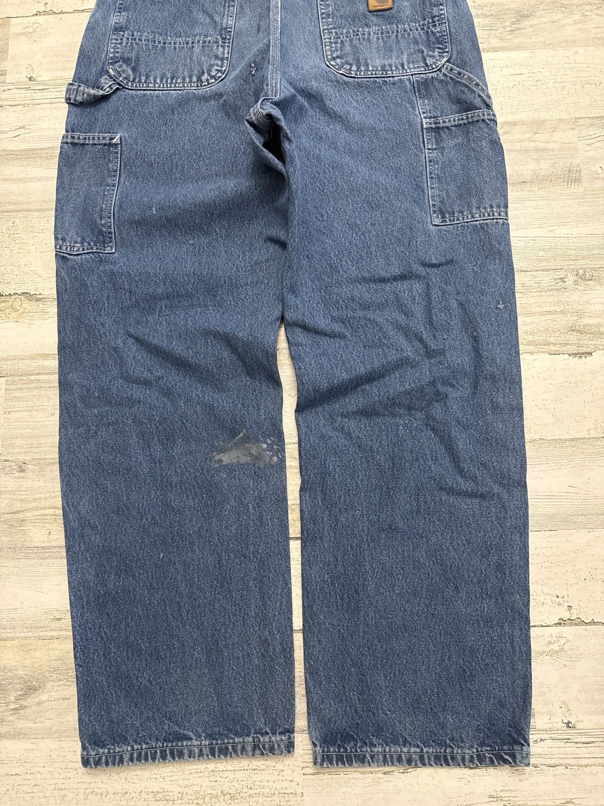 Carhartt Carhartt Baggy Blue Denim Carpenter Workwear Jeans 36x32 Size US 36 / EU 52 - 5 Thumbnail