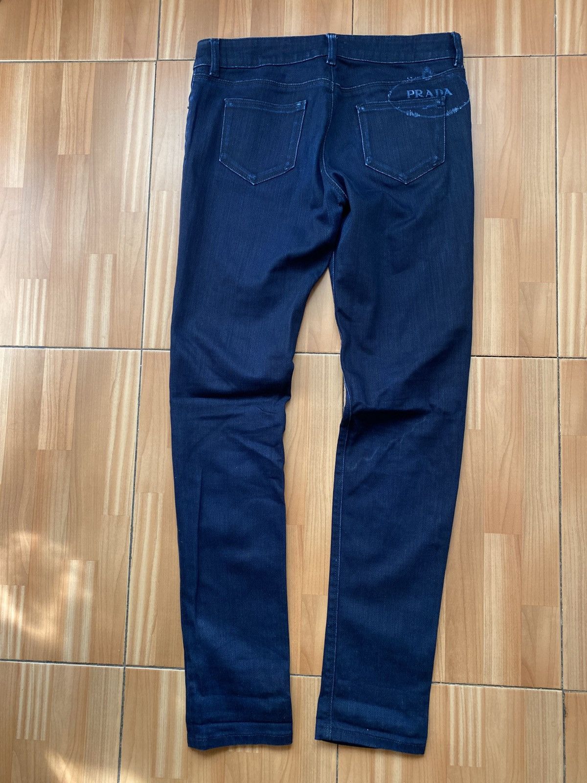 Prada PRADA Contour Fit Dark Blue Stretch Jeans Size 27 Size 27" / US 4 / IT 40 - 5 Thumbnail