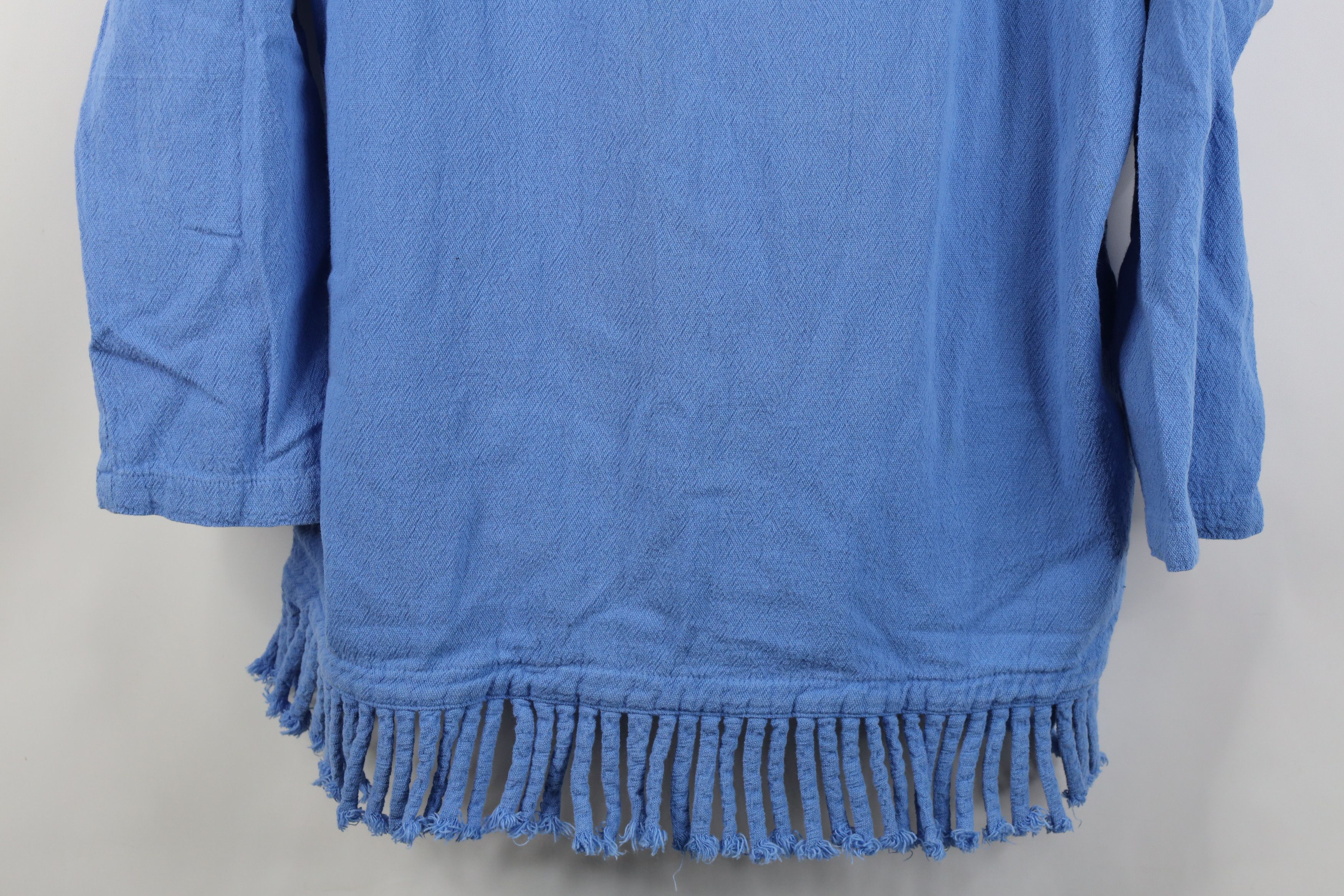 Vintage Vintage 90s Lagenlook Gauzy Cotton Long Sleeve T-Shirt US Size L / US 10 / IT 46 - 3 Thumbnail