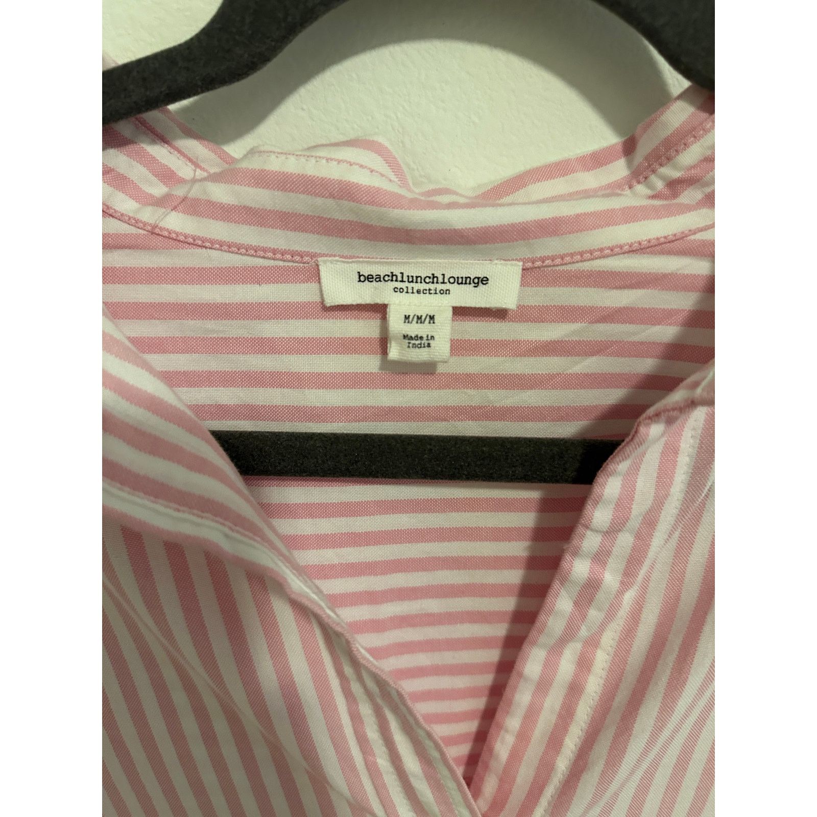 Other BeachLunchLounge Pink White Collar Striped Button Down Shirt Size M / US 6-8 / IT 42-44 - 8 Thumbnail