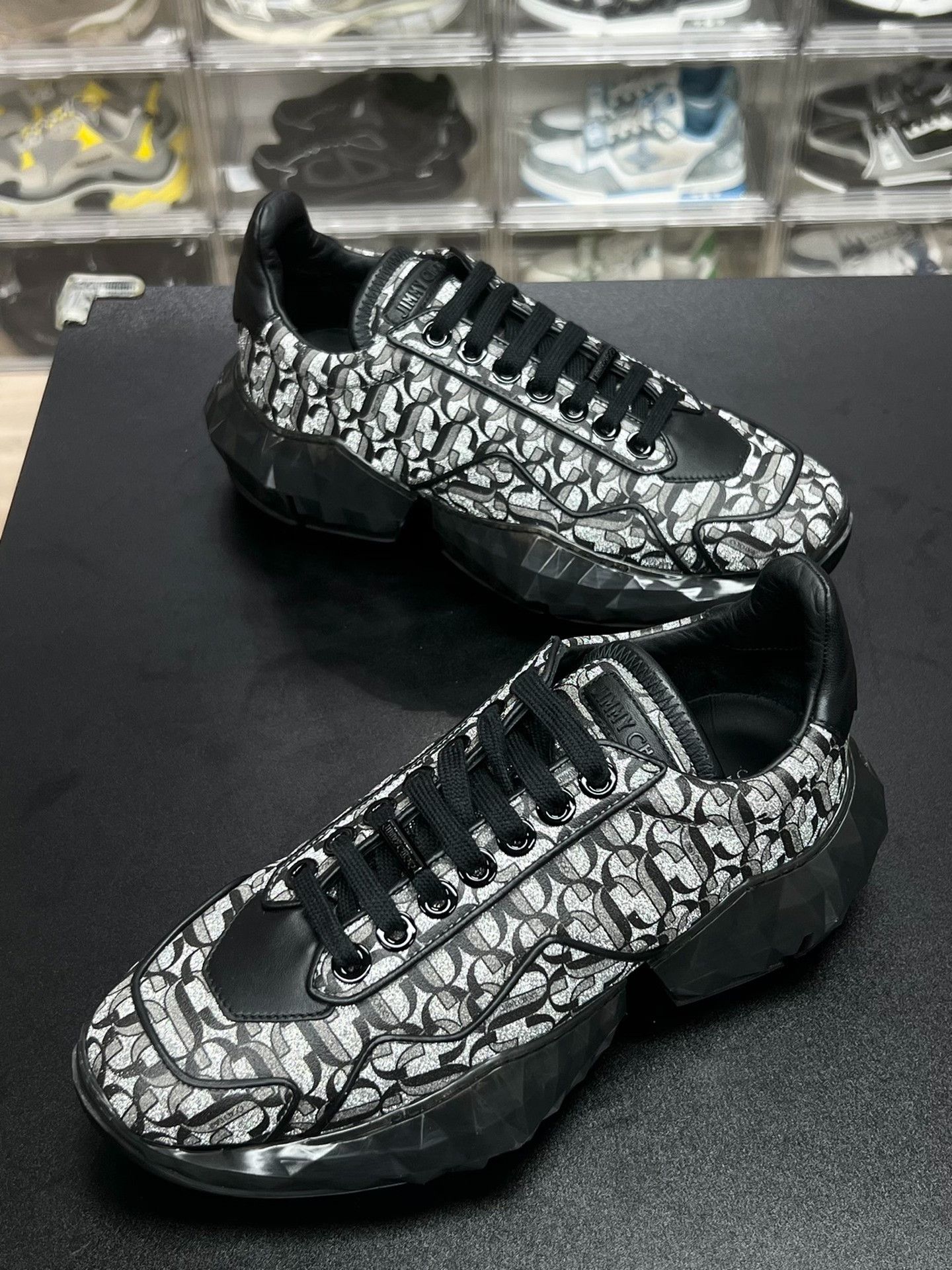 Jimmy Choo Jimmy Choo Casual Silver Lowtop Sneakers us_8-5 Women Size US 8.5 / IT 38.5 - 1 Thumbnail