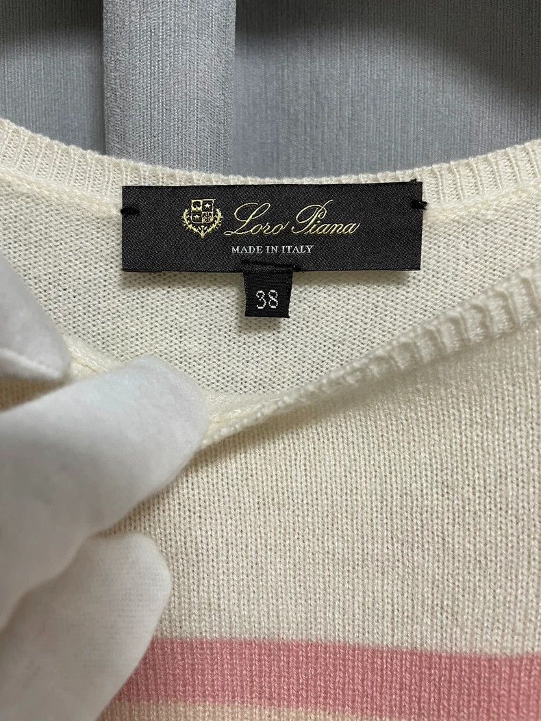 Loro Piana Loro piana Cream powder thinning cashmere sweater 2506-Next Size XS / US 0-2 / IT 36-38 - 4 Thumbnail