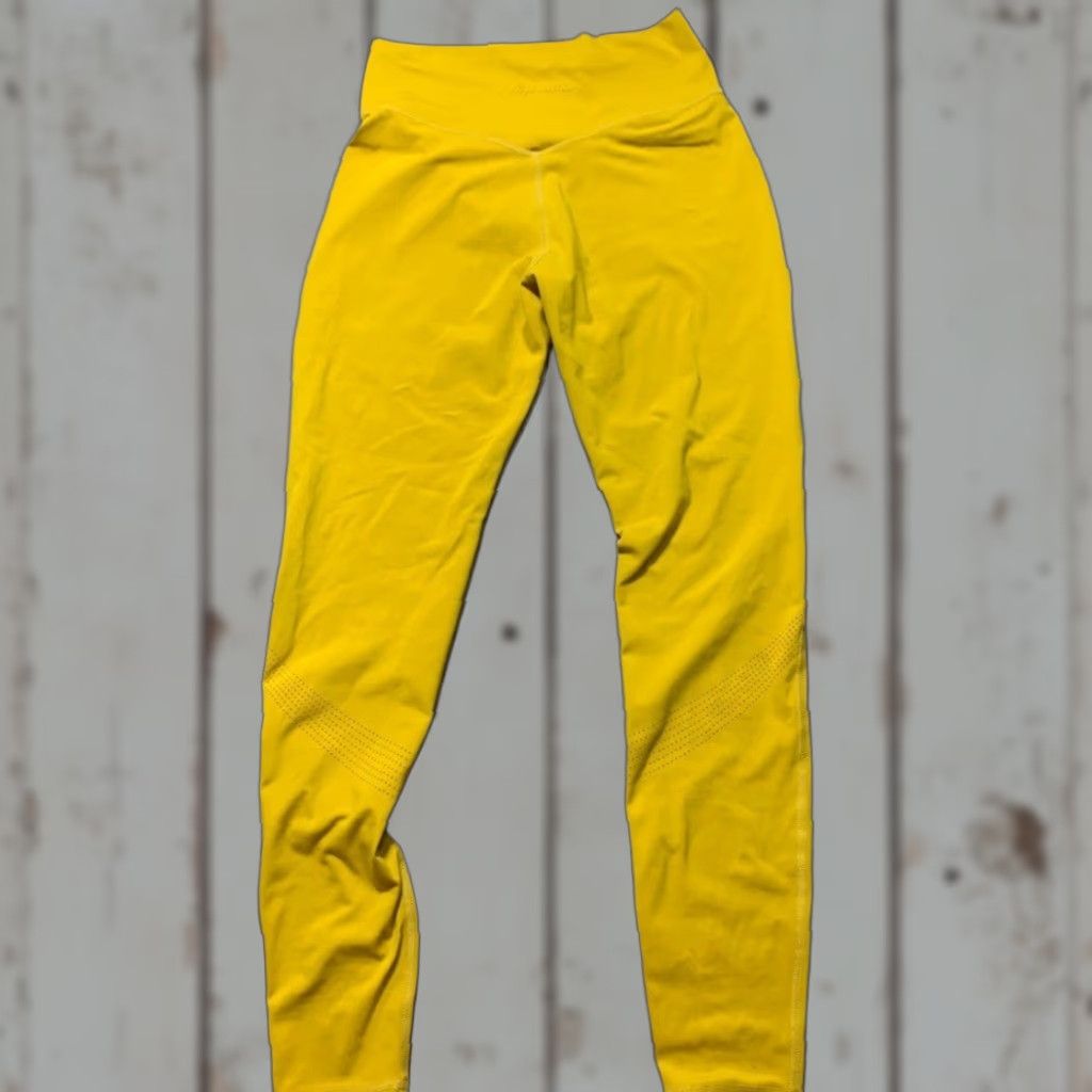 Vintage Alphalete Yellow Leggings Women S Regular Size S Ankle Yellow Size 28" / US 6 / IT 42 - 1 Thumbnail