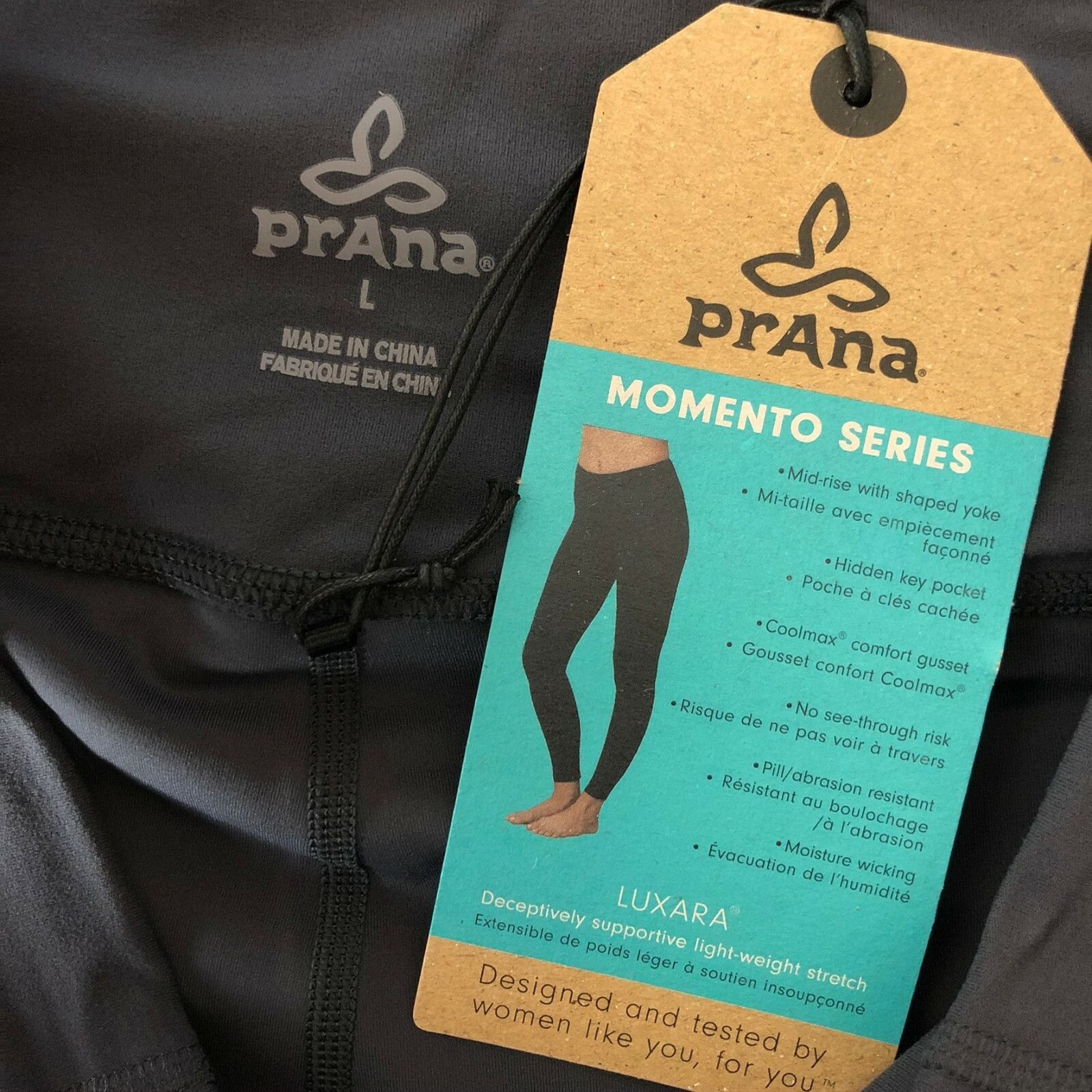 Prana Prana Womens Momento 7/8 Leggings Moisture Wicking Mid Rise Size 34" / US 12 / IT 48 - 3 Thumbnail