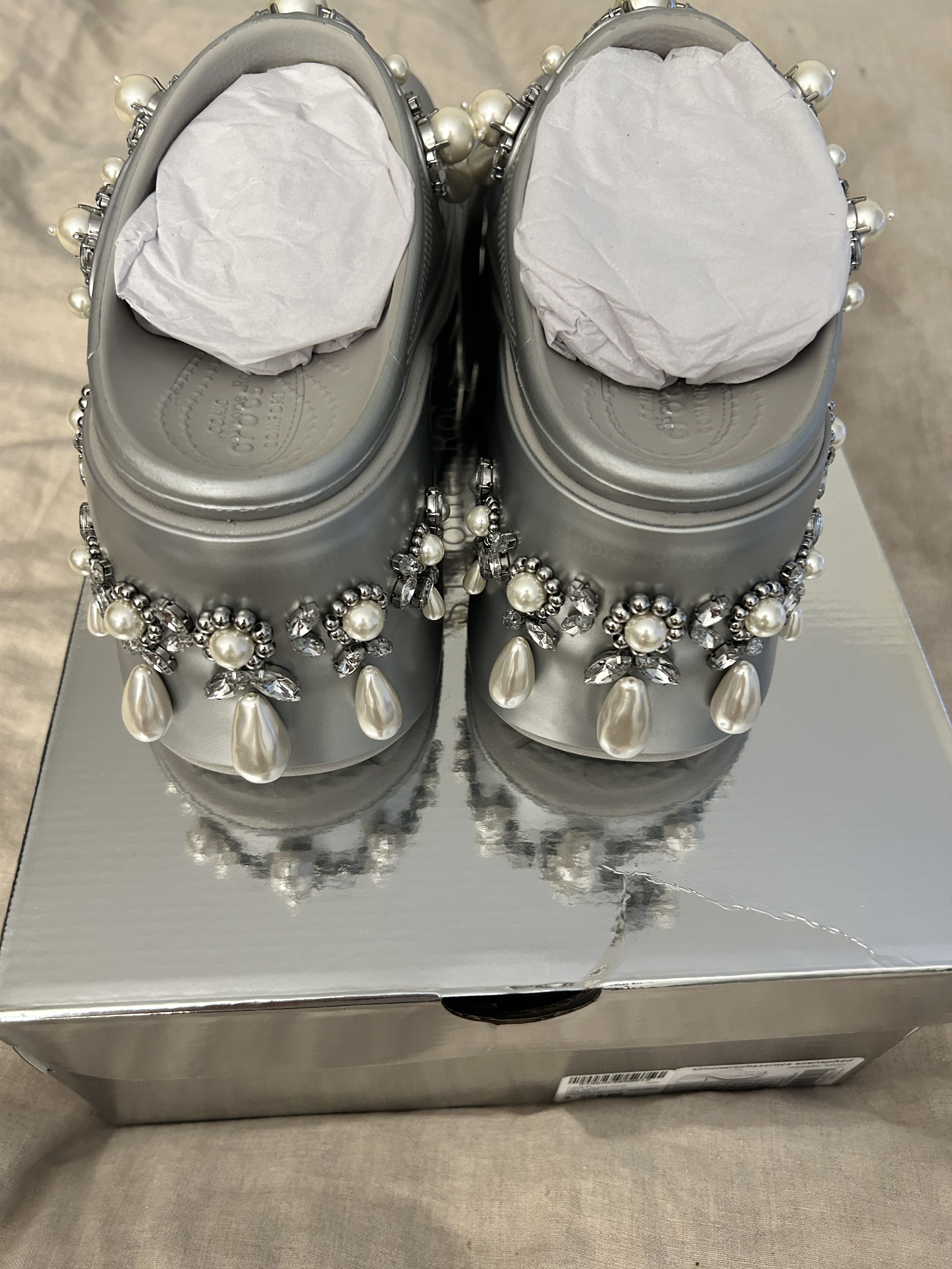 Crocs × Simone Rocha Crocs Siren Clog Simone Rocha Silver Size US 7 / IT 37 - 7 Thumbnail