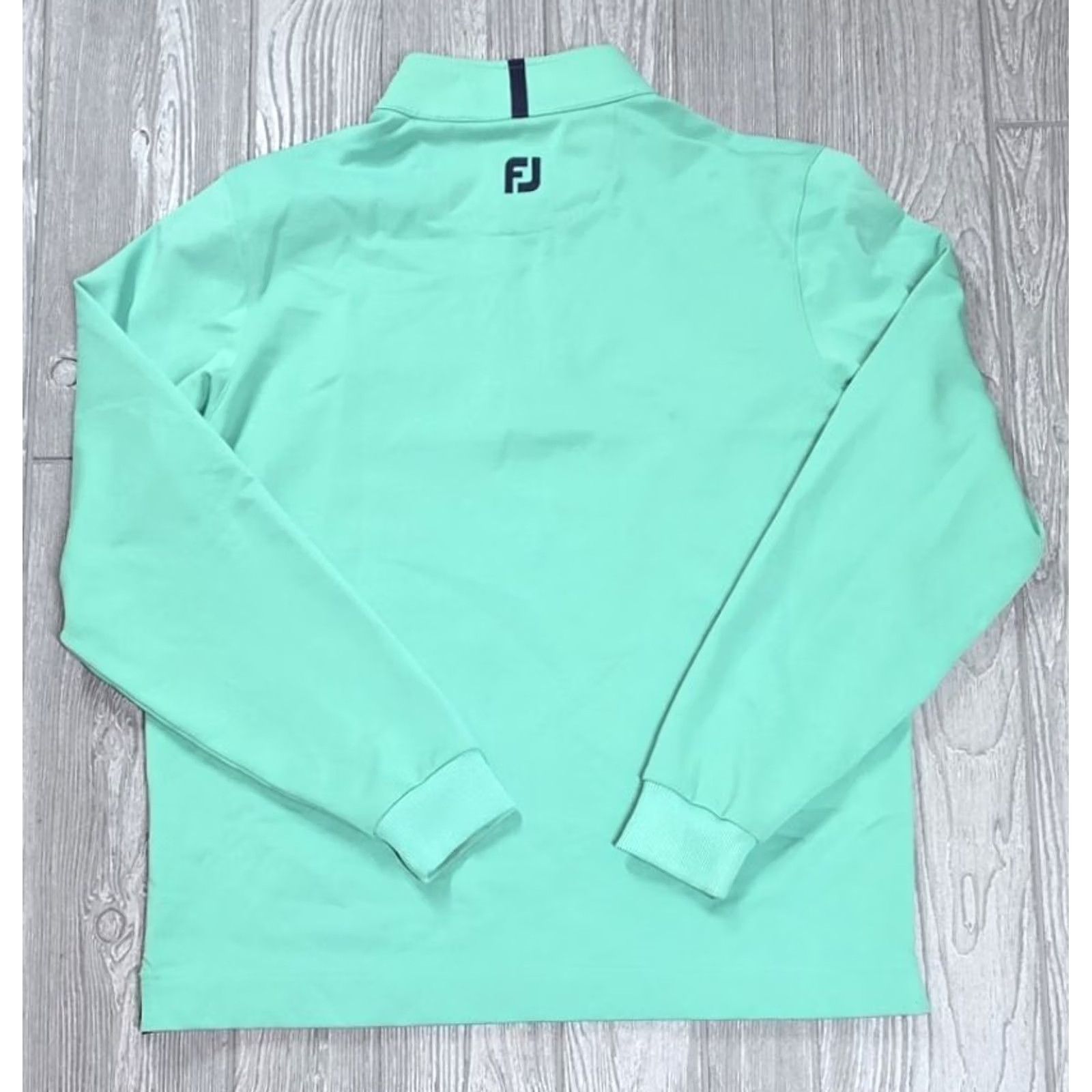 Footjoy FootJoy Pullover Mens M Green Blue Pique Sport Midlayer 1/4 Zip Salem Glen CC Size US M / EU 48-50 / 2 - 7 Thumbnail