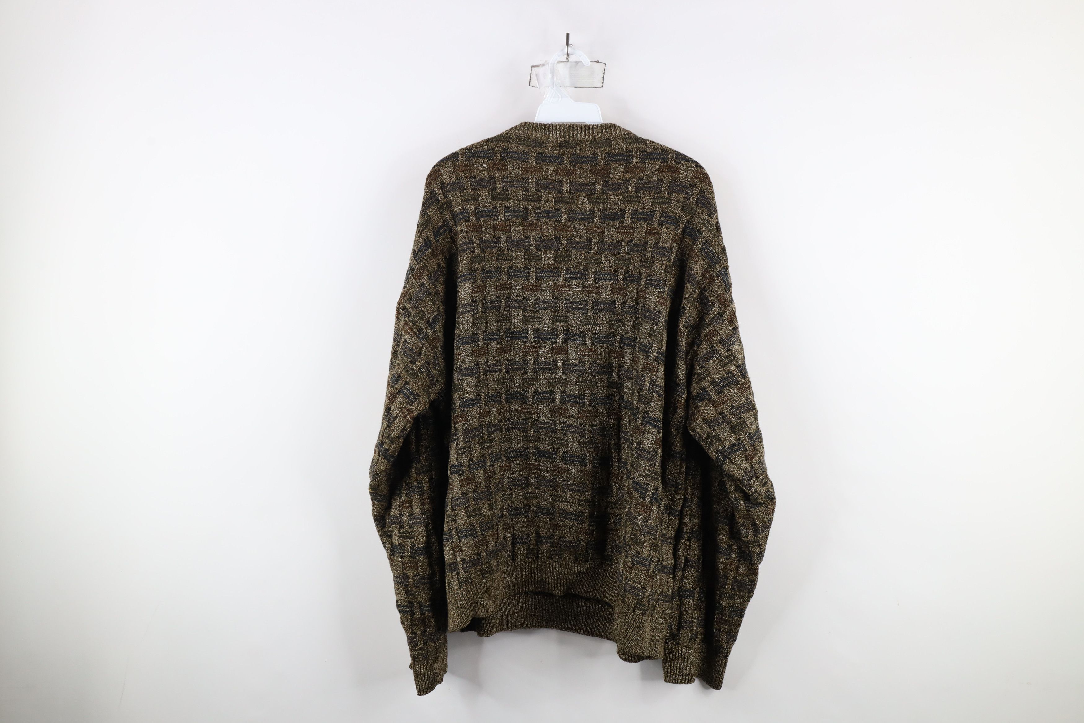 Vintage Vintage 90s Coogi Style Cross Weave Knit Crewneck Sweater Size US XL / EU 56 / 4 - 5 Thumbnail