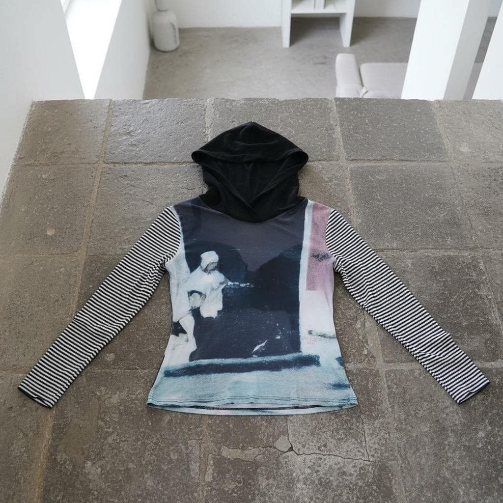 Other The Cop Copine Striped Hooded Top Size ONE SIZE - 4 Thumbnail