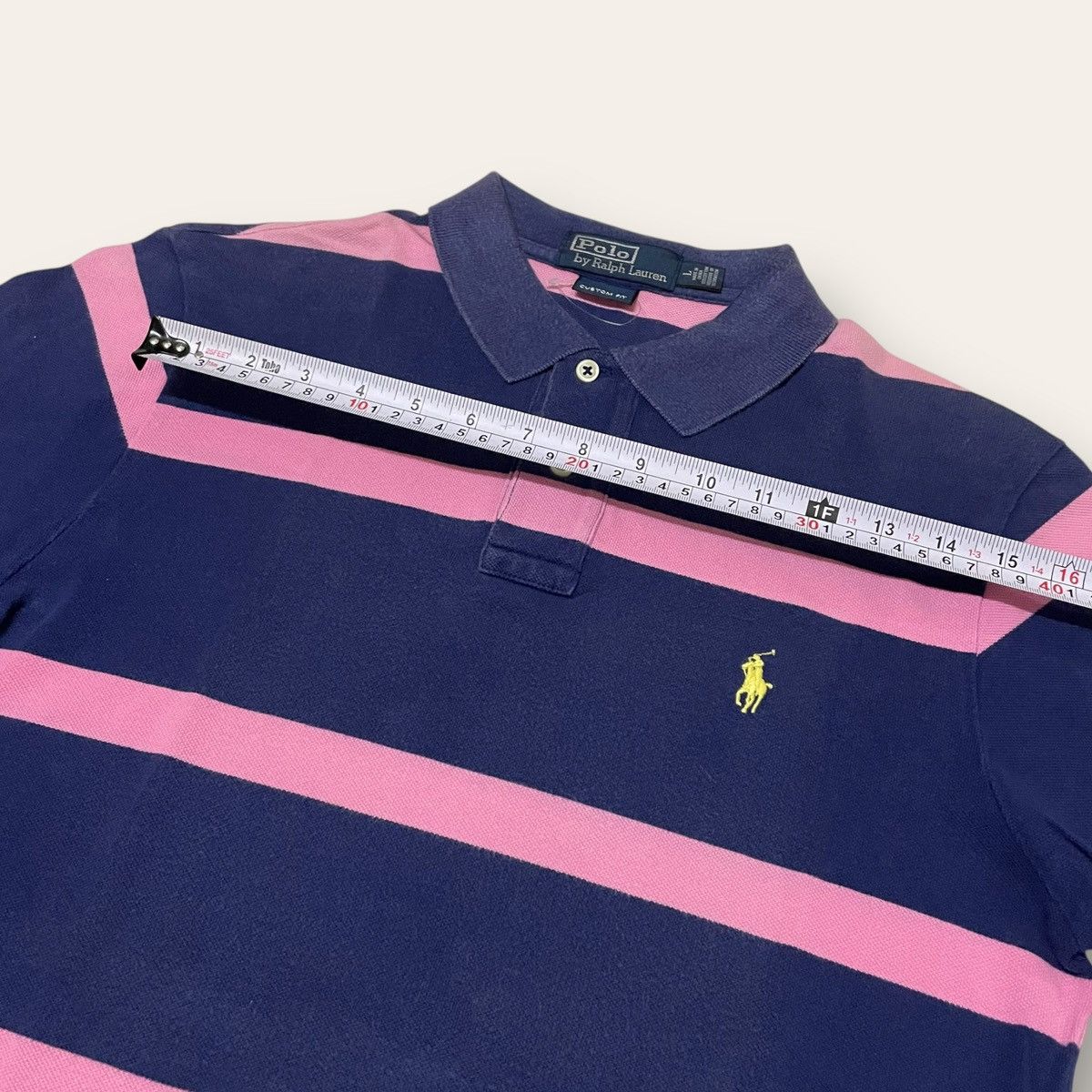 Ralph Lauren Vintage Stripe Ralph Lauren Blue Pink Custom Fit Size US M / EU 48-50 / 2 - 7 Thumbnail