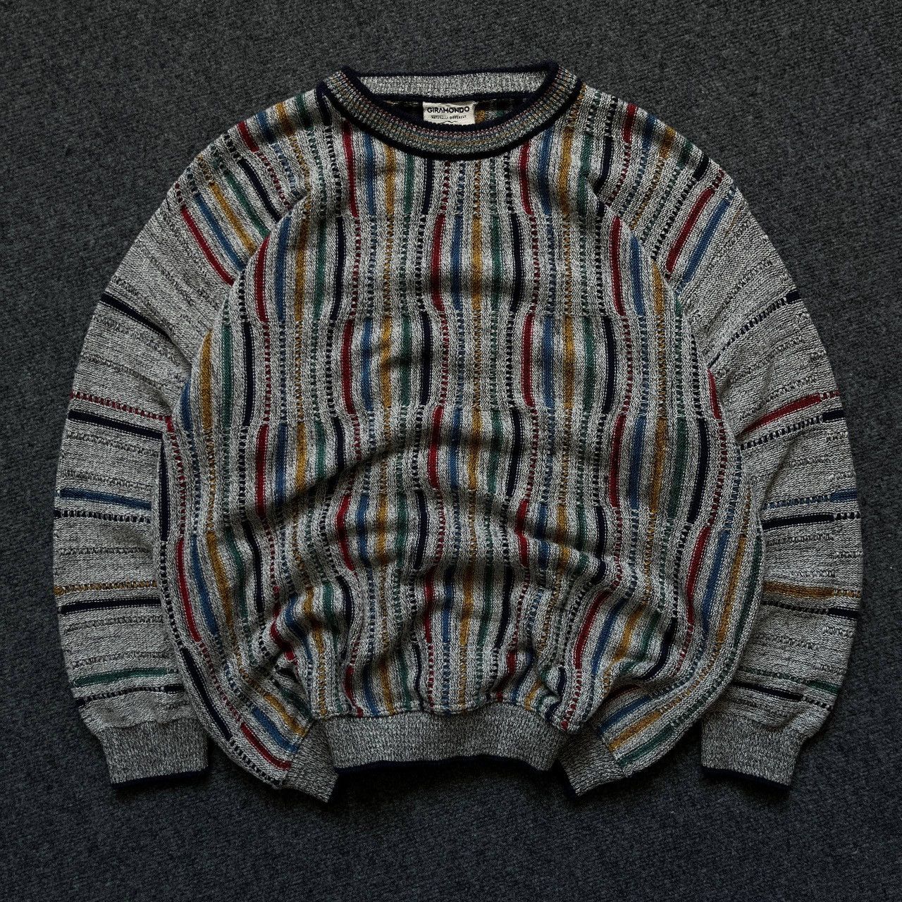 Aran Isles Knitwear VTG Knit Sweater Giramondo Size L Y2K 00s USA Hype Trend Size US L / EU 52-54 / 3 - 3 Thumbnail