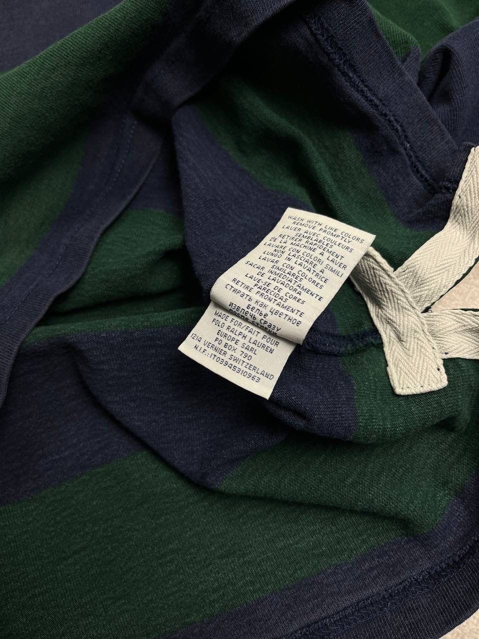 Vintage Vintage Polo Ralph Lauren Striped Boxy Rugby Hooded Shirt M Size US M / EU 48-50 / 2 - 6 Thumbnail