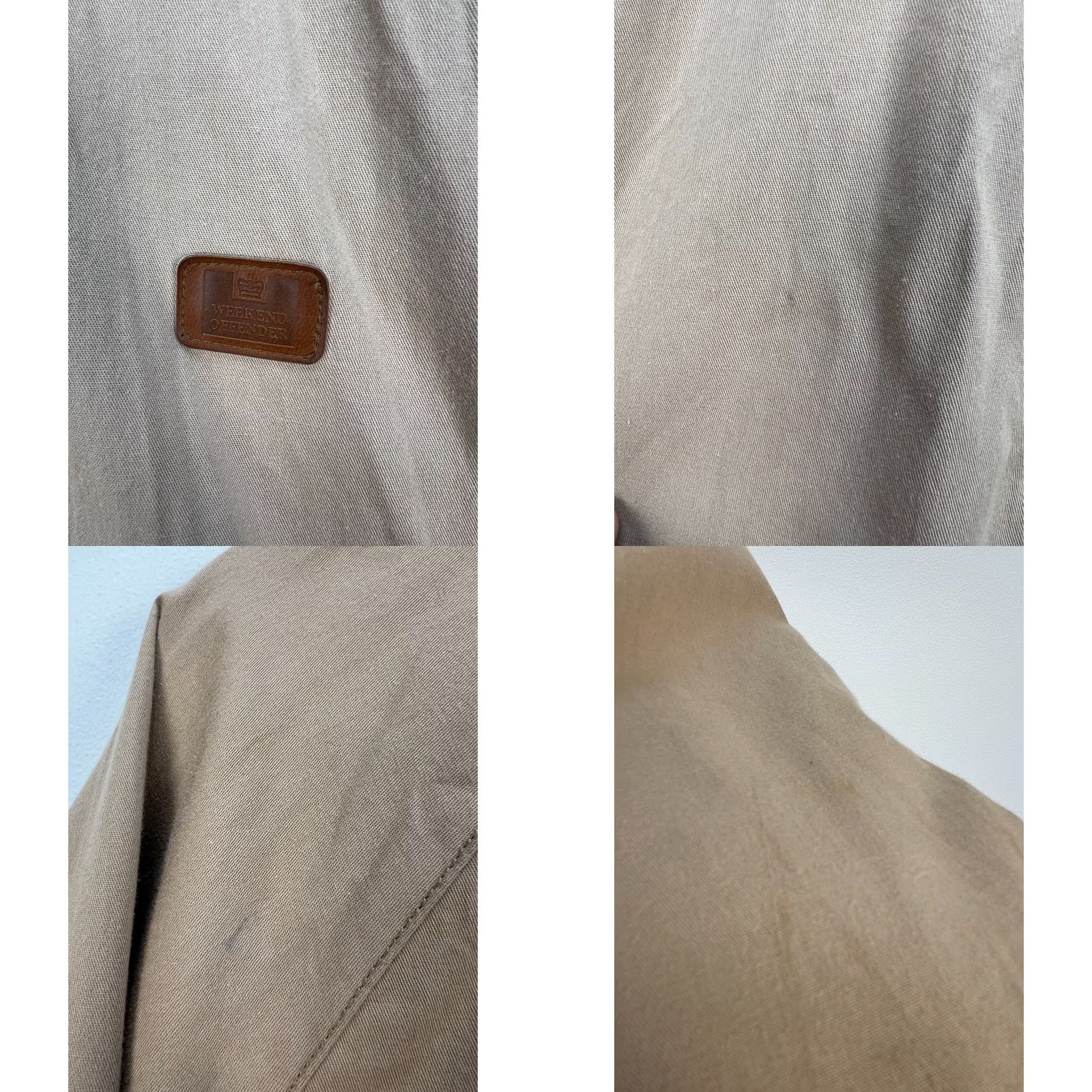 Weekend Offender Weekend Offender Jacket Mens M Beige Cotton Zip Stand-Up Collar 90s Casual Logo Zipper Reg Fit Spring Style Shirt? Size US M / EU 48-50 / 2 - 8 Thumbnail