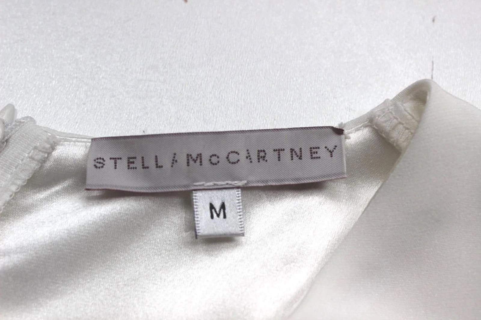 Stella McCartney Stella McCartney White Satin Ruffle Trim Crepe Dress M Size M / US 6-8 / IT 42-44 - 5 Thumbnail