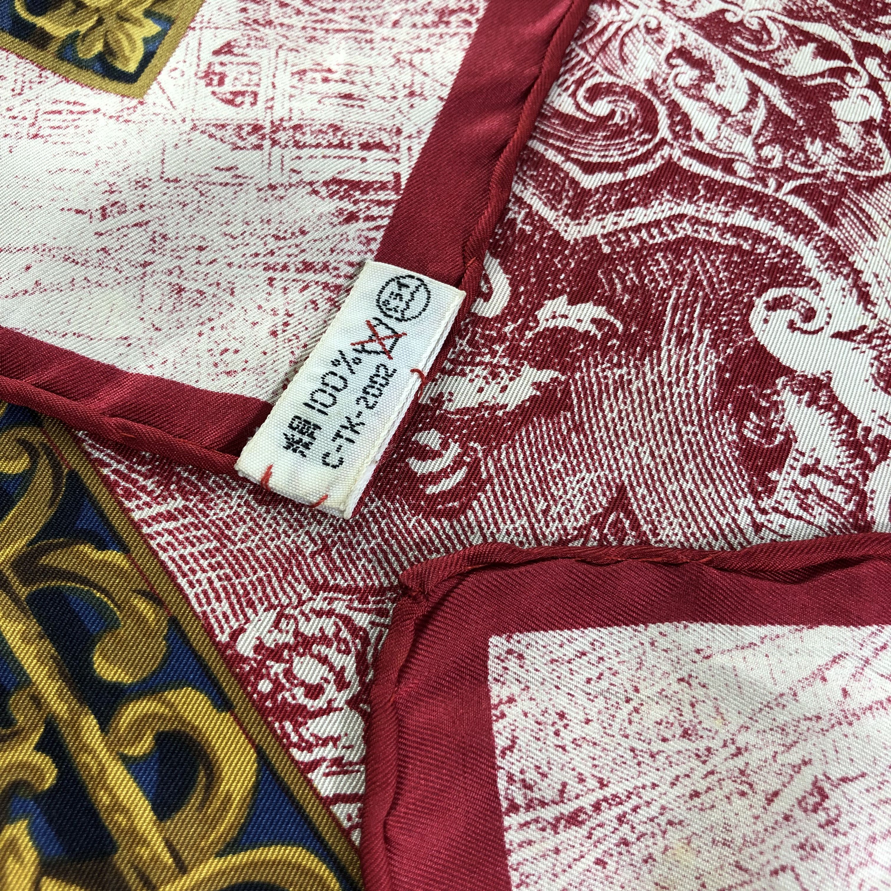 Vintage Luxury Hand Rolled Silk Scarf M504 Size ONE SIZE - 3 Thumbnail