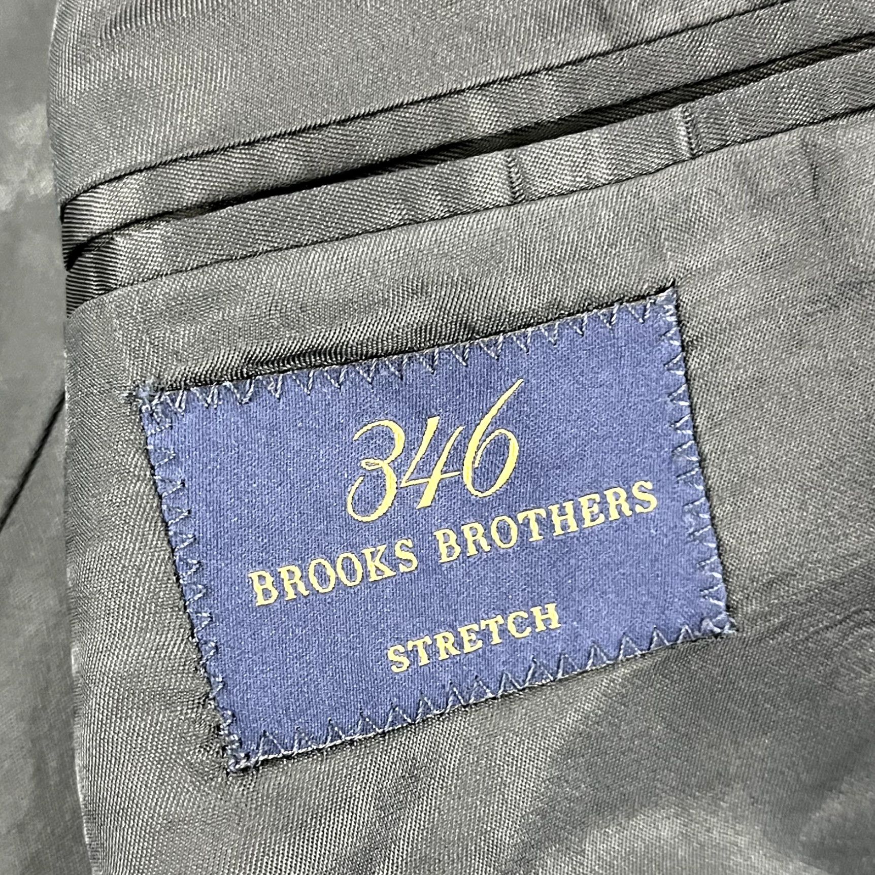 Brooks Brothers BROOKS BROTHERS Blazer Mens 40R Gray Stripe 346 Stretch Sport Coat Wool 2 Button Blazer Size 40R - 3 Thumbnail