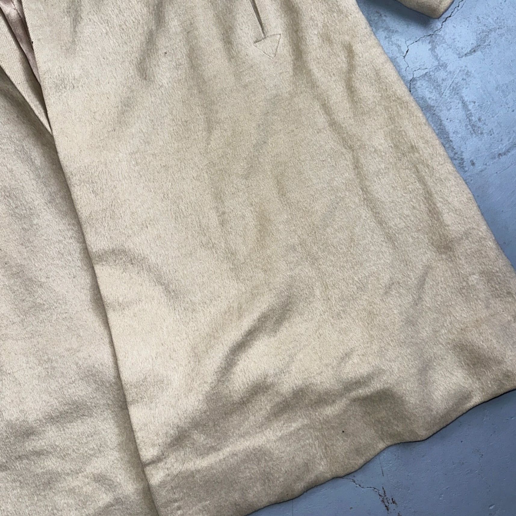 Vintage VTG 60s Forstmann Beige Penny Lane Pure Wool Overcoat XL Women Fur Trim Brown Foxes 100% Wool Coat Size XL / US 12-14 / IT 48-50 - 3 Thumbnail