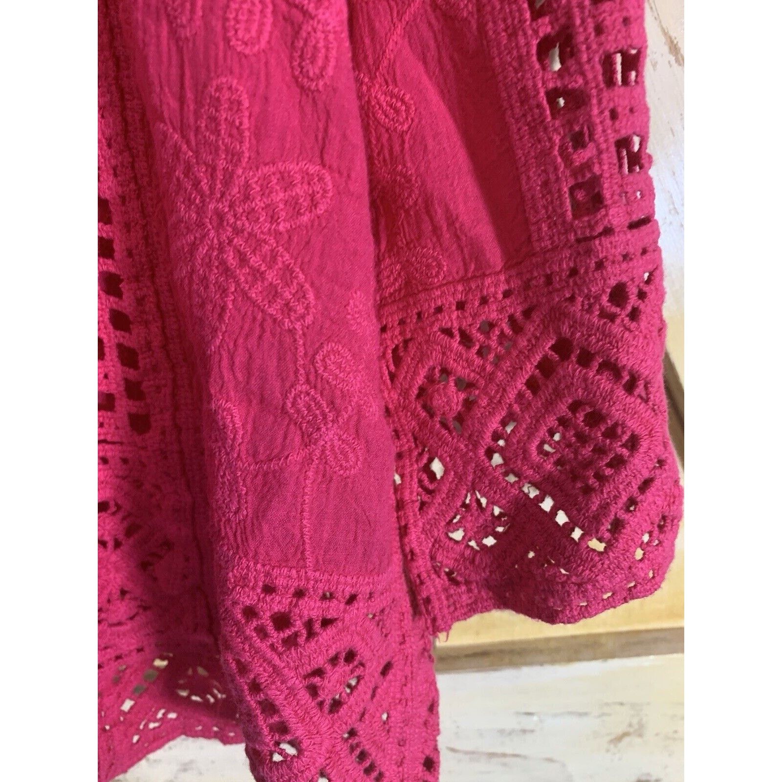 Anthropologie Anthropologie Blue Tassel Fuschia Blouse Size S Size S / US 4 / IT 40 - 7 Thumbnail
