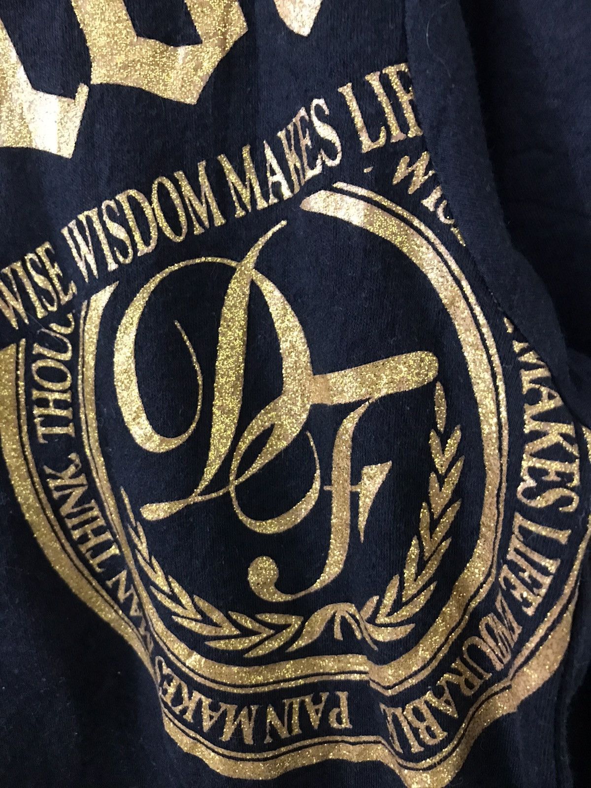 If Six Was Nine × Japanese Brand × Le Grande Bleu (L.G.B.) Beaumere Miraculous Gold Cross Zip Hoodie ifsix lgb style Size US M / EU 48-50 / 2 - 4 Thumbnail