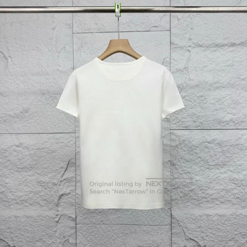 Hermes Hermes White Chest Pocket Embroidered Round Neck Short Sle Size S / US 4 / IT 40 - 2 Thumbnail