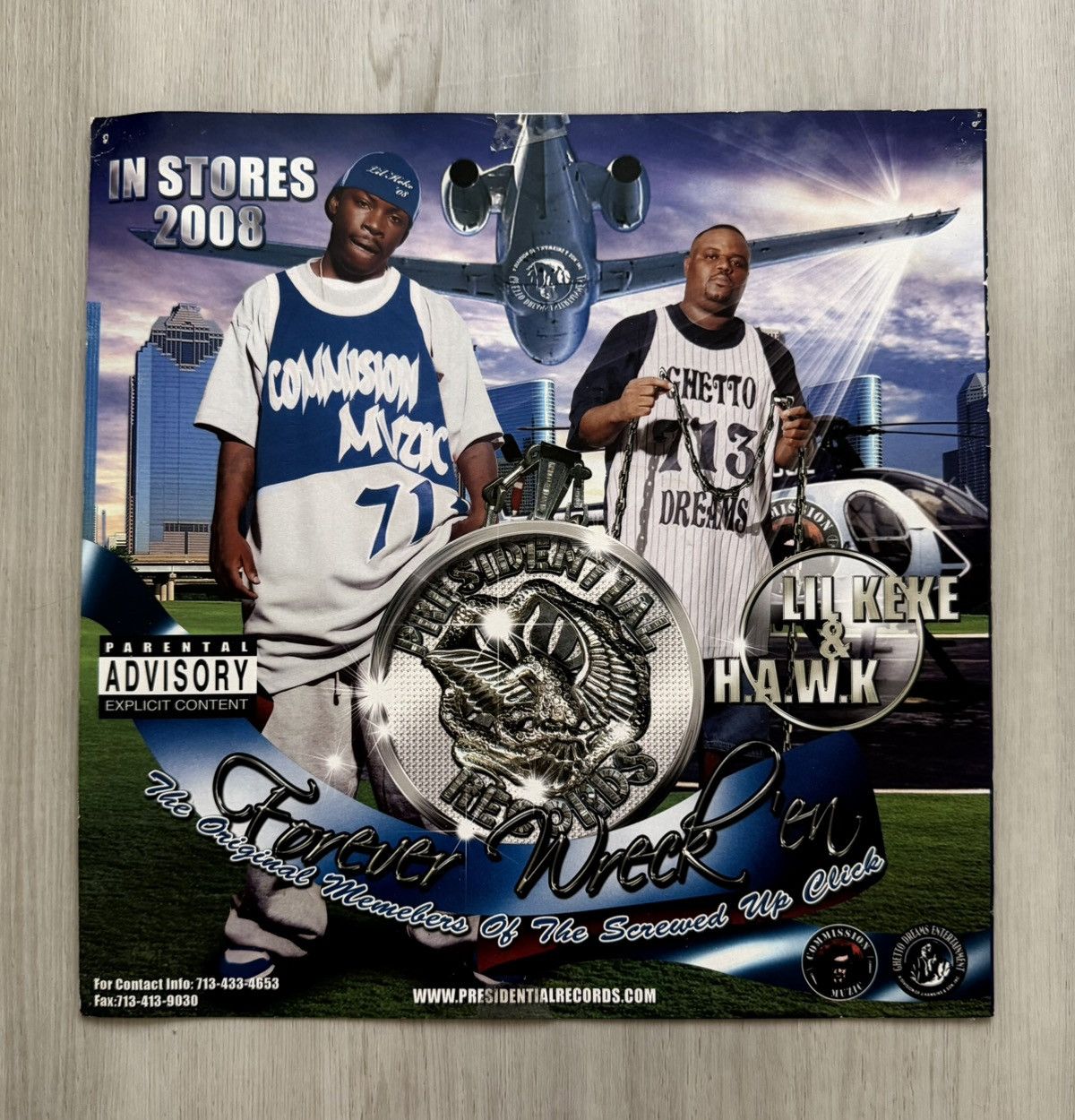 Vintage Zro 1 Deep / Lil Keke Big HAWK Forever Wreck’en Album Poster Size ONE SIZE - 3 Thumbnail