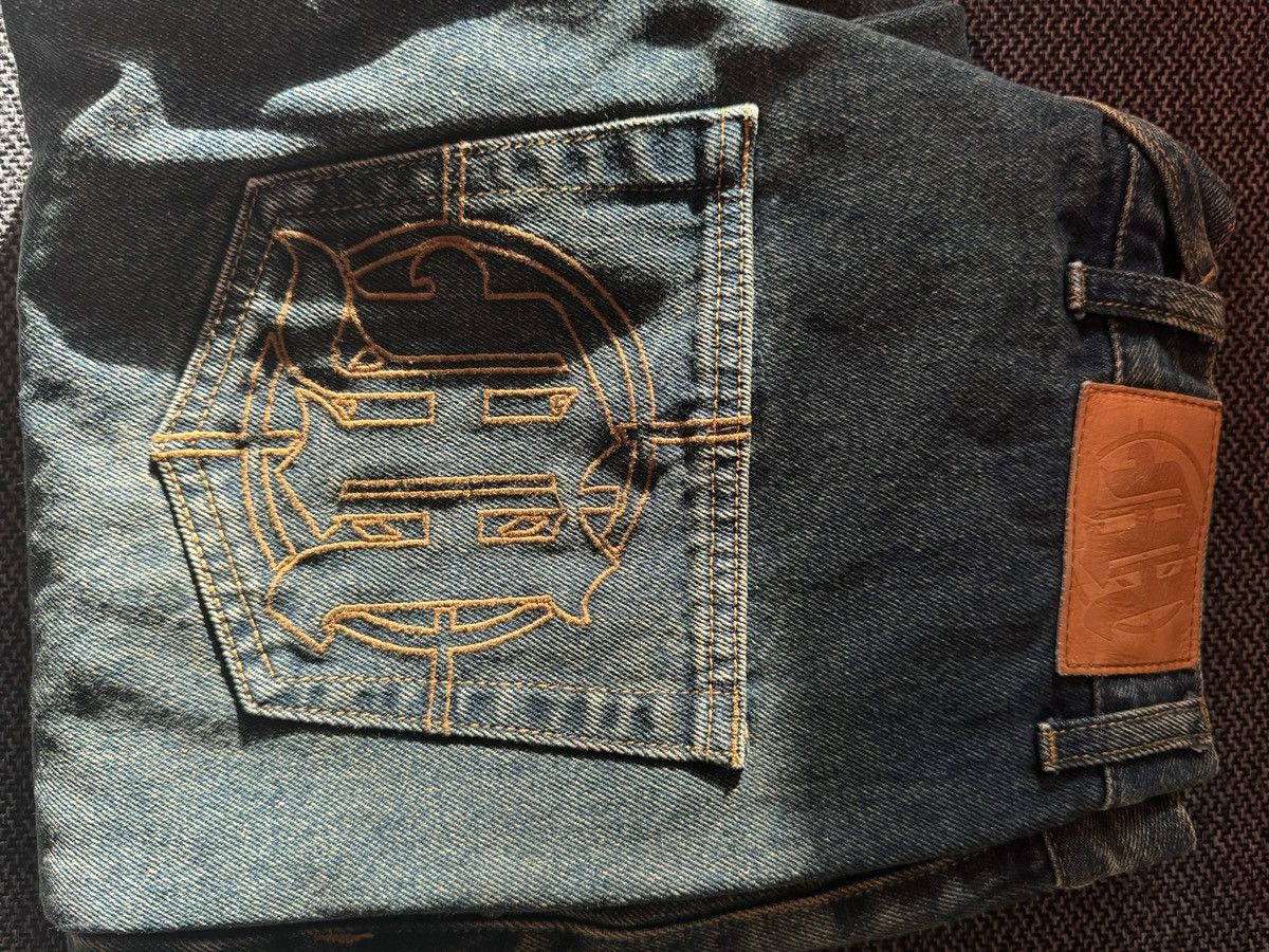 Menace Menace LA Distressed Stencil Denim Jeans Size US 30 / EU 46 - 2 Thumbnail