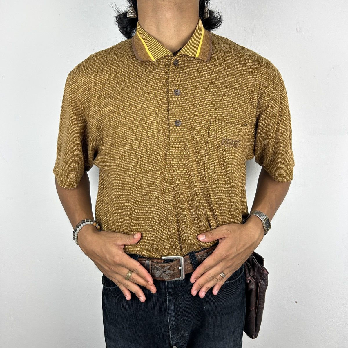 Kenzo × Vintage 1990s Kenzo Golf - Golden Polo Size US M / EU 48-50 / 2 - 2 Thumbnail