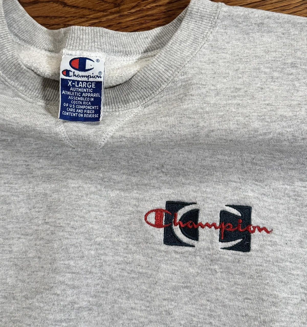 Champion Vintage Champion Heather Grey Sweatshirt (Size XL) Size US XL / EU 56 / 4 - 3 Thumbnail