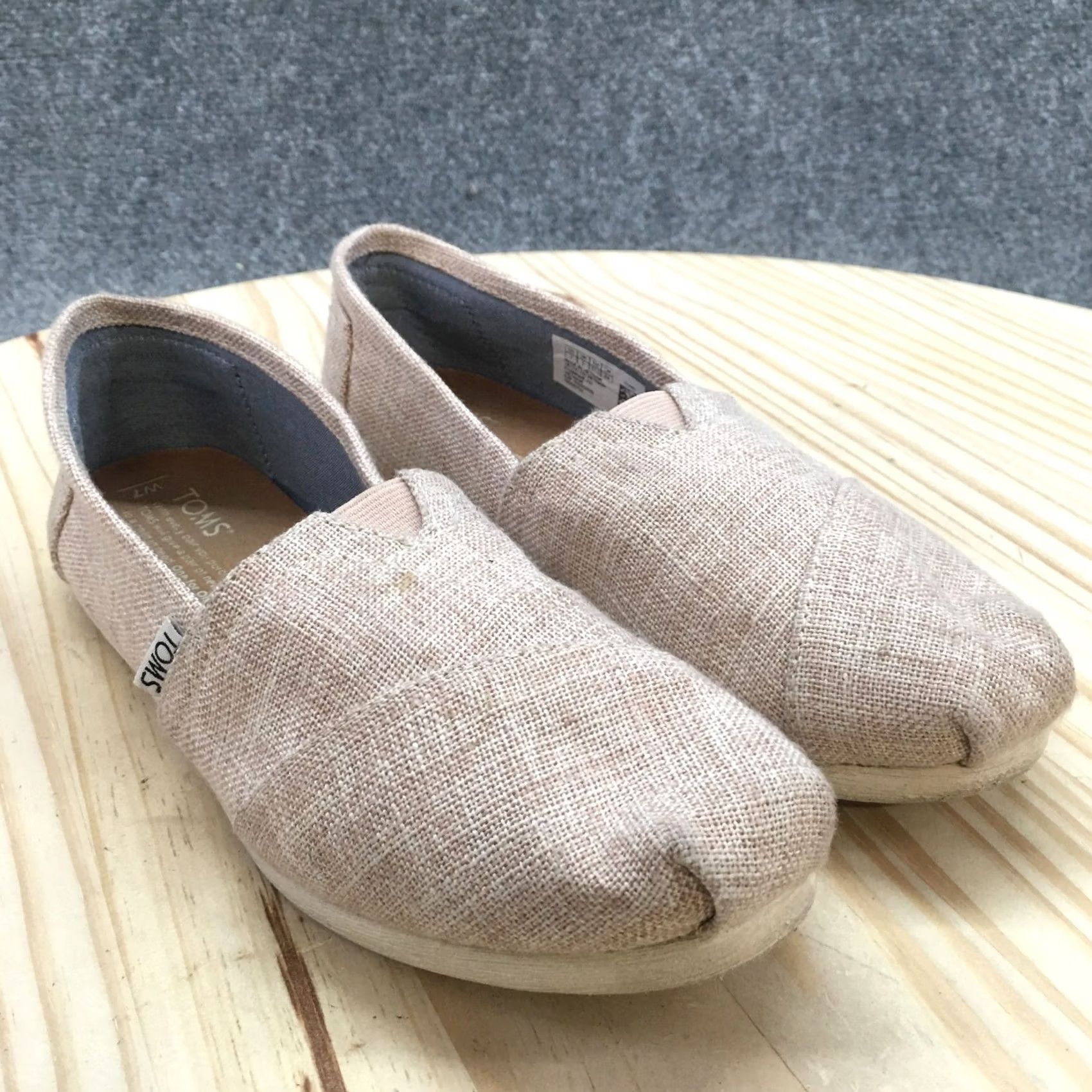 Toms TOMS Espadrille Womens 7 Beige Alpargata Round Toe Flats Slip On Casual Comfort Size US 7 / IT 37 - 6 Thumbnail