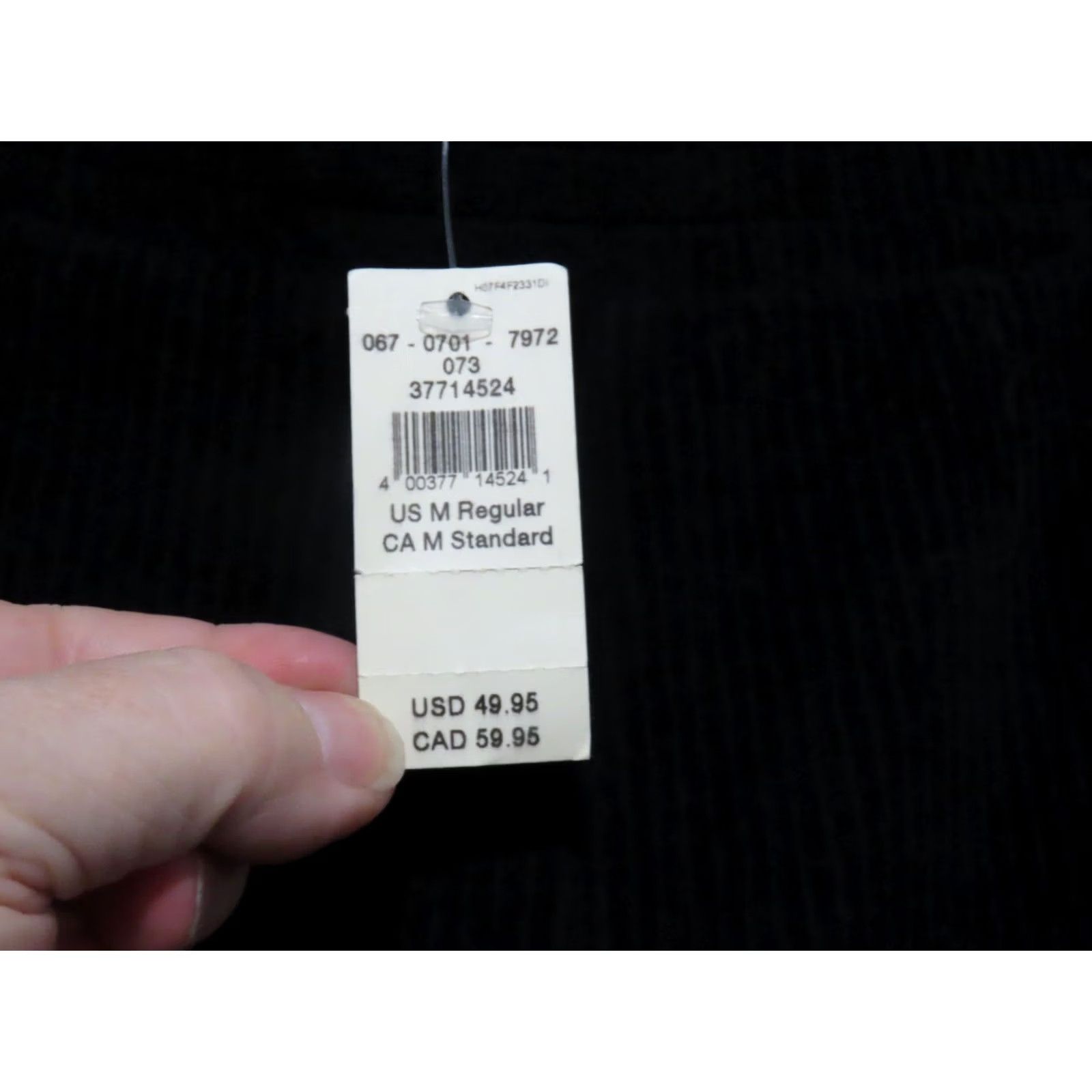 Vintage Aerie Black Corded Velour Elastic Waist High Rise Flare Pant M Regular Women Pants Ltd Knit Velour Sweatpants Casual Spring Fall Womens Size 32" / US 10 / IT 46 - 5 Thumbnail