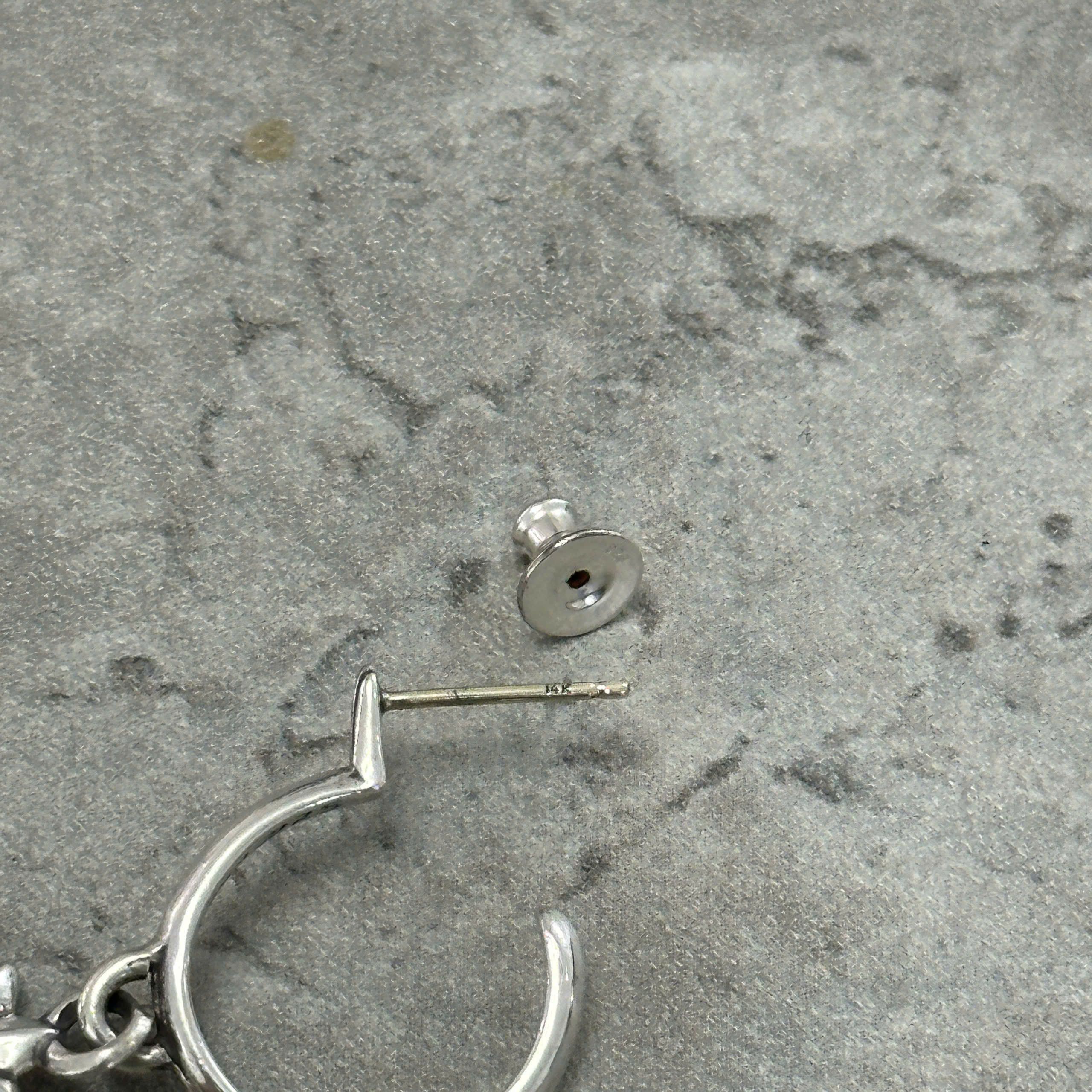 Chrome Hearts Chrome Hearts Cross Hoop Earring silver Size ONE SIZE - 7 Thumbnail