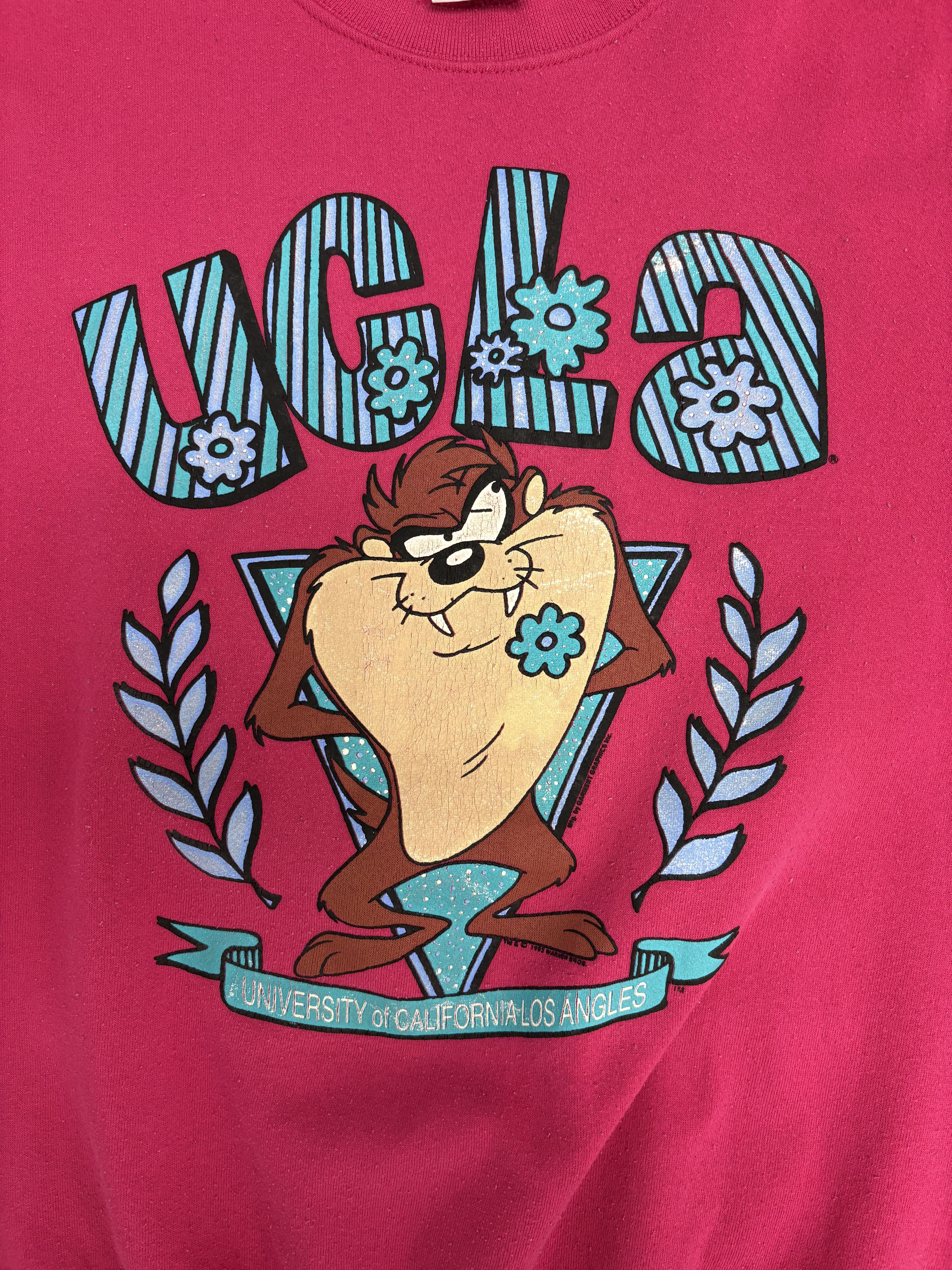 Vintage UCLA Bruins Taz Vintage Pink Crewneck Sweater Size US L / EU 52-54 / 3 - 2 Thumbnail