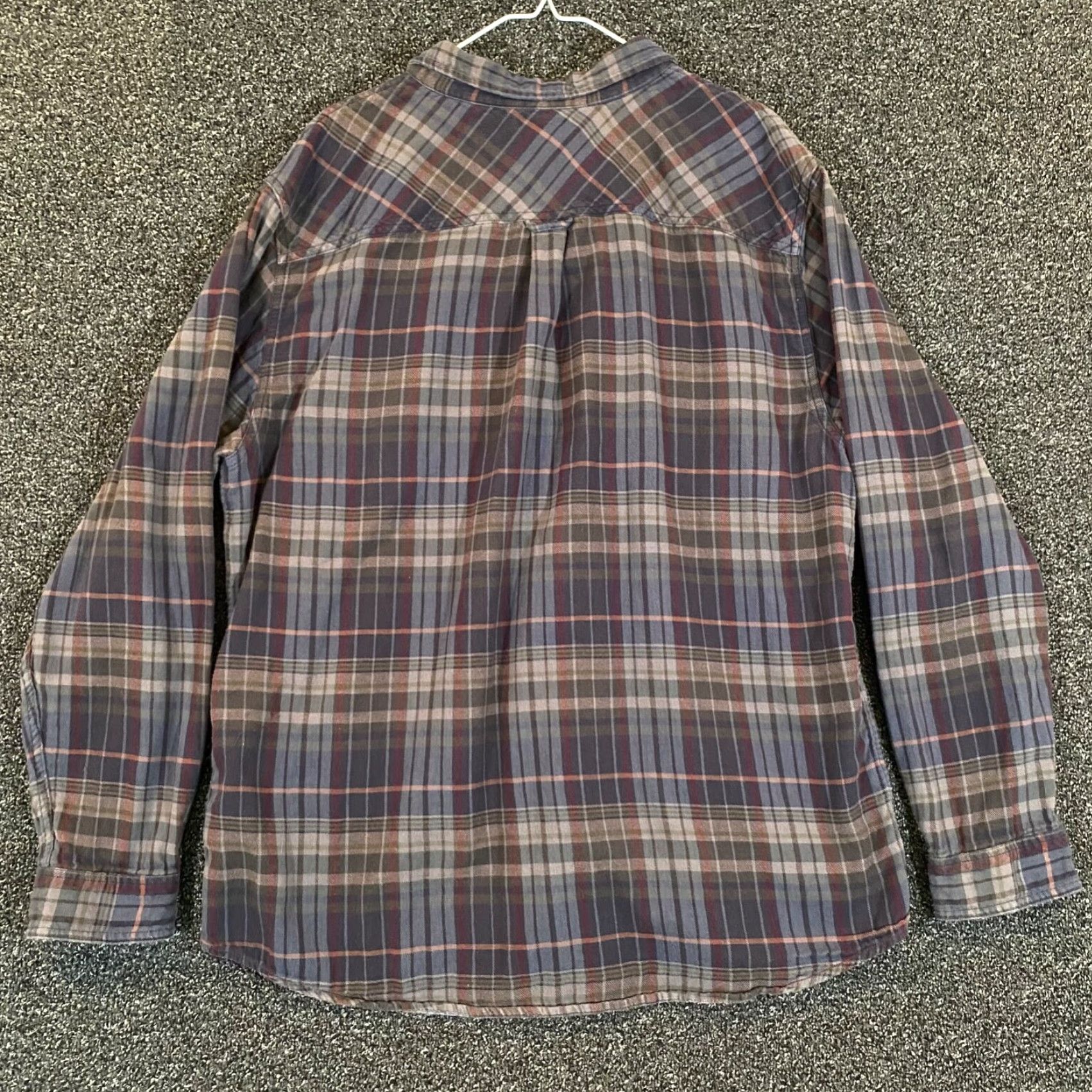 Carbon2Cobalt Carbon 2 Cobalt Mens XL Shirt Blue Green Plaid Flannel Button Down Cotton L/S Size US XL / EU 56 / 4 - 7 Thumbnail