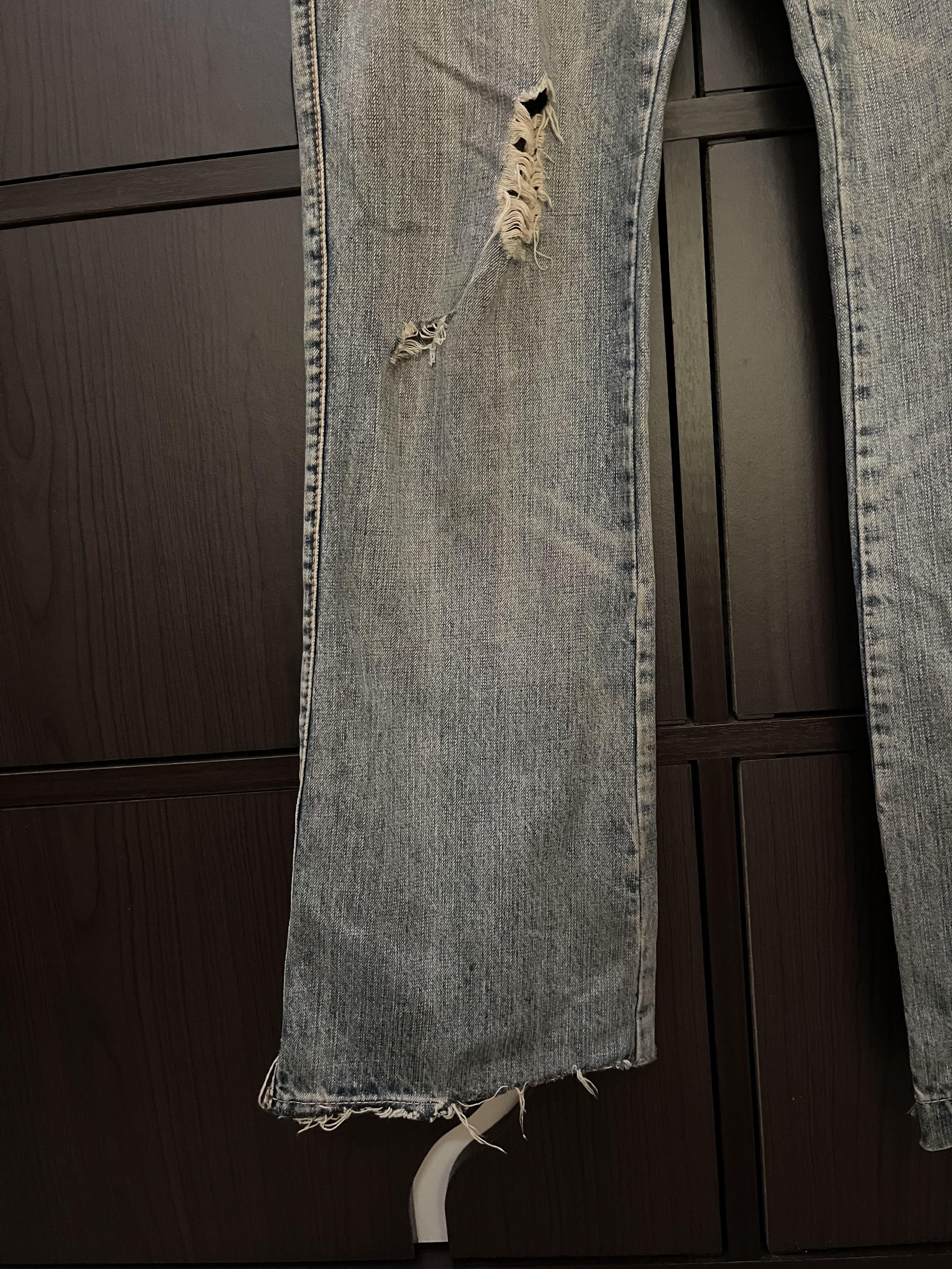 Hysteric Glamour × If Six Was Nine × Le Grande Bleu (L.G.B.) Takaiq.com Phyton Snake Skin Distressed Flared Jeans Size US 32 / EU 48 - 10 Thumbnail