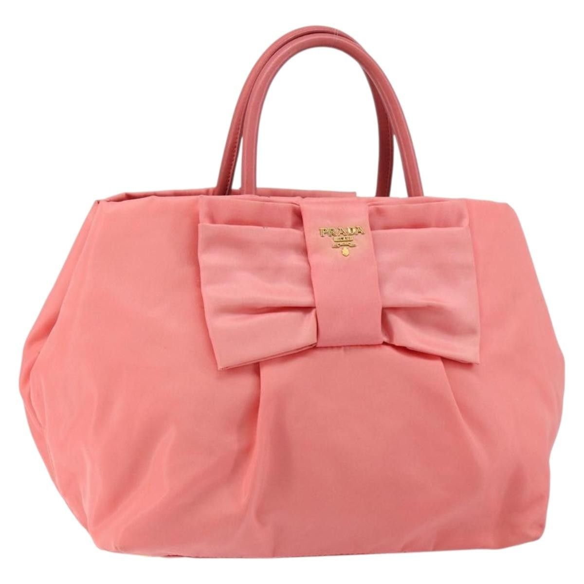 Prada Prada Logo Bow Tote Tessuto with Leather Size ONE SIZE - 1 Thumbnail