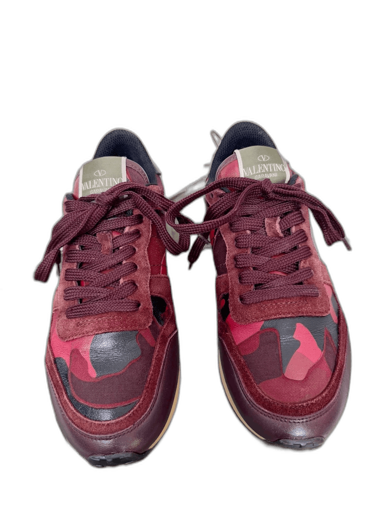 Valentino Valentino Sneakers Size 36 Burgundy Camo Size US 6 / IT 36 - 1 Thumbnail