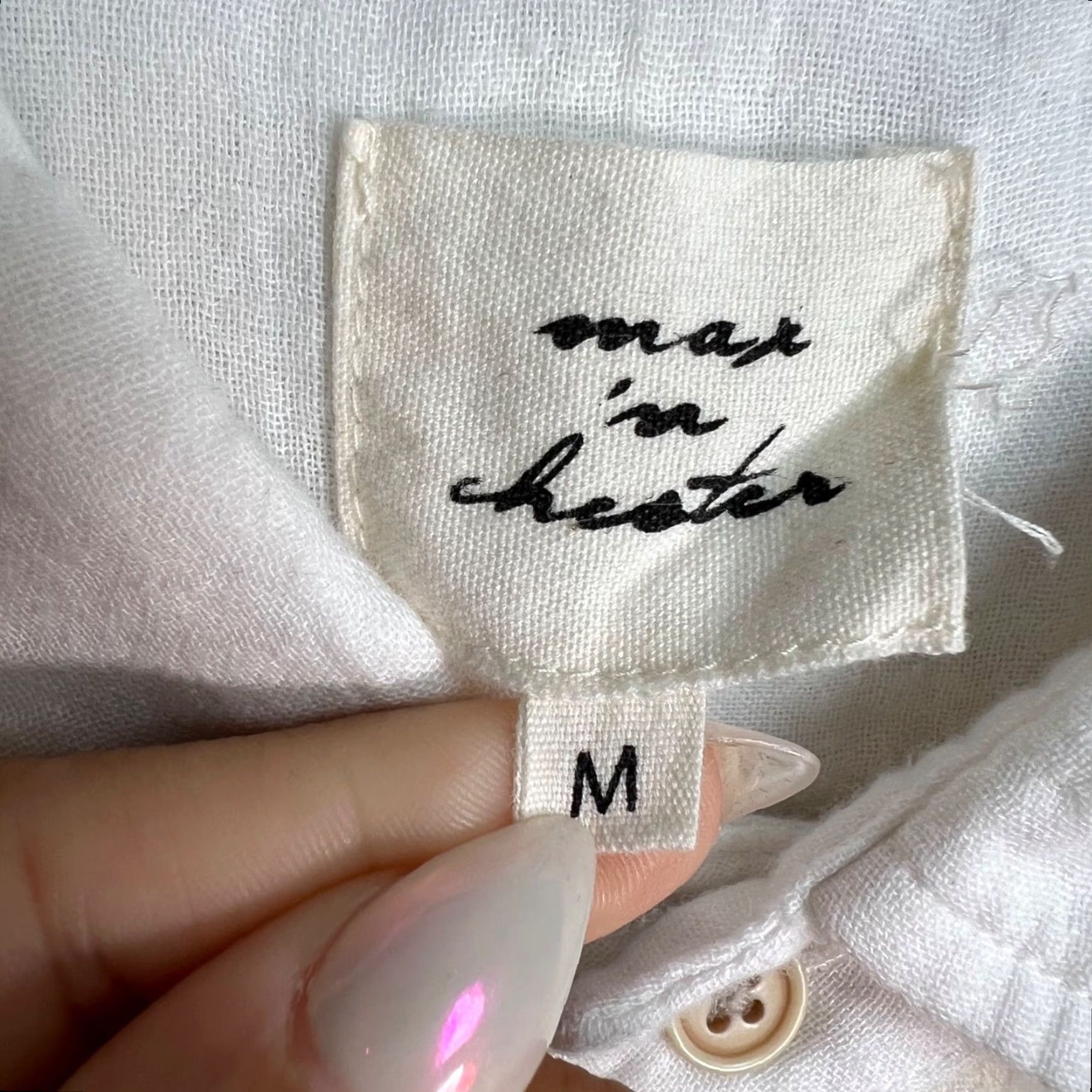Vintage MAX N CHESTER Shirt Mens Medium White Cotton Long Sleeve Casual Shirt Size M / US 6-8 / IT 42-44 - 3 Thumbnail