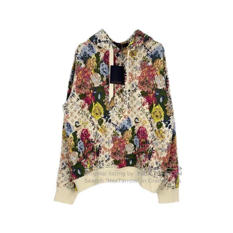 Louis Vuitton Louis Vuitton Floral, full-print knit hooded sweatshirt Size US L / EU 52-54 / 3 - 1 Thumbnail