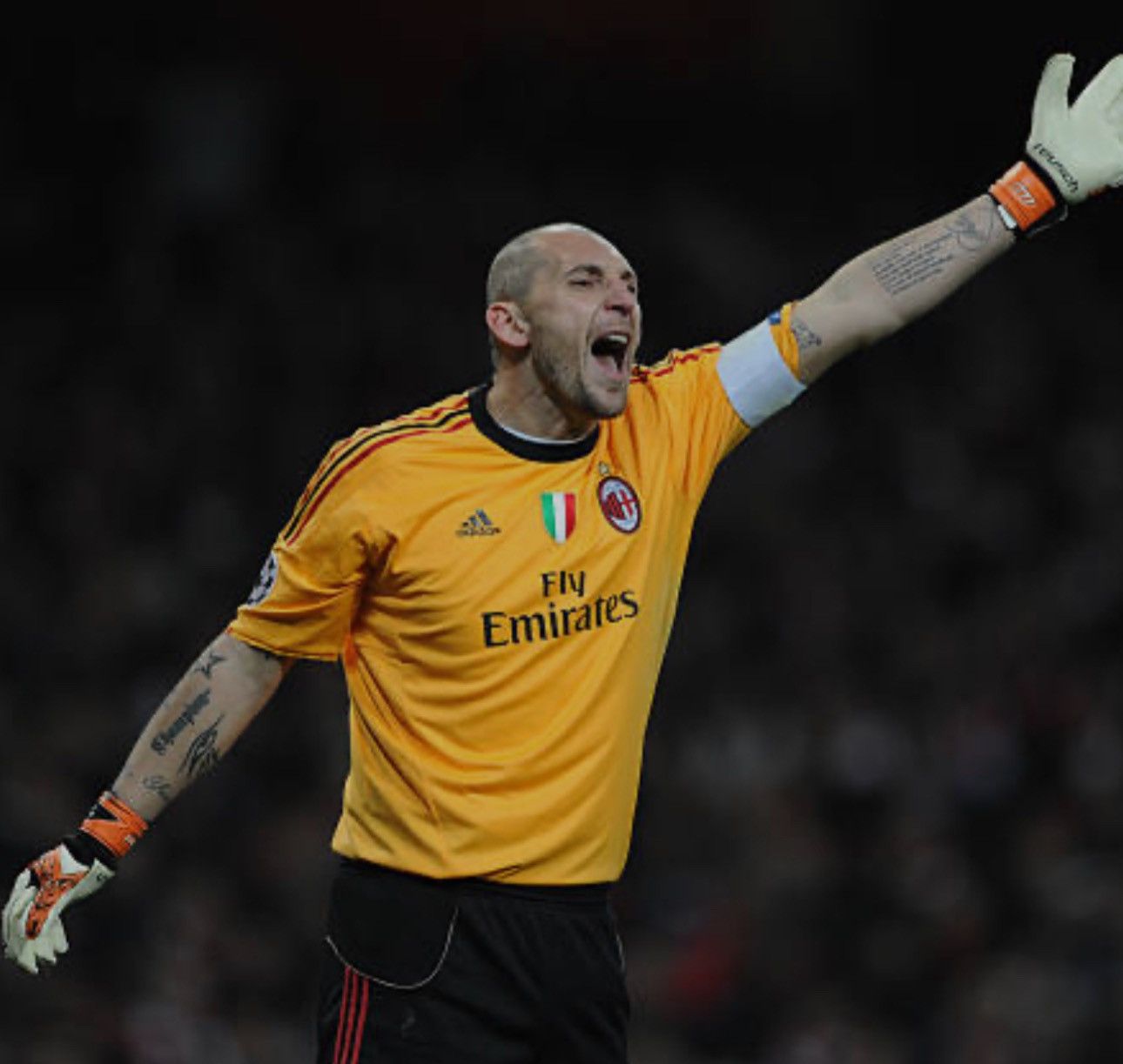 Adidas AC Milan 11/12 goalkeeper gk shirt #32 Abbiati Size US M / EU 48-50 / 2 - 9 Thumbnail