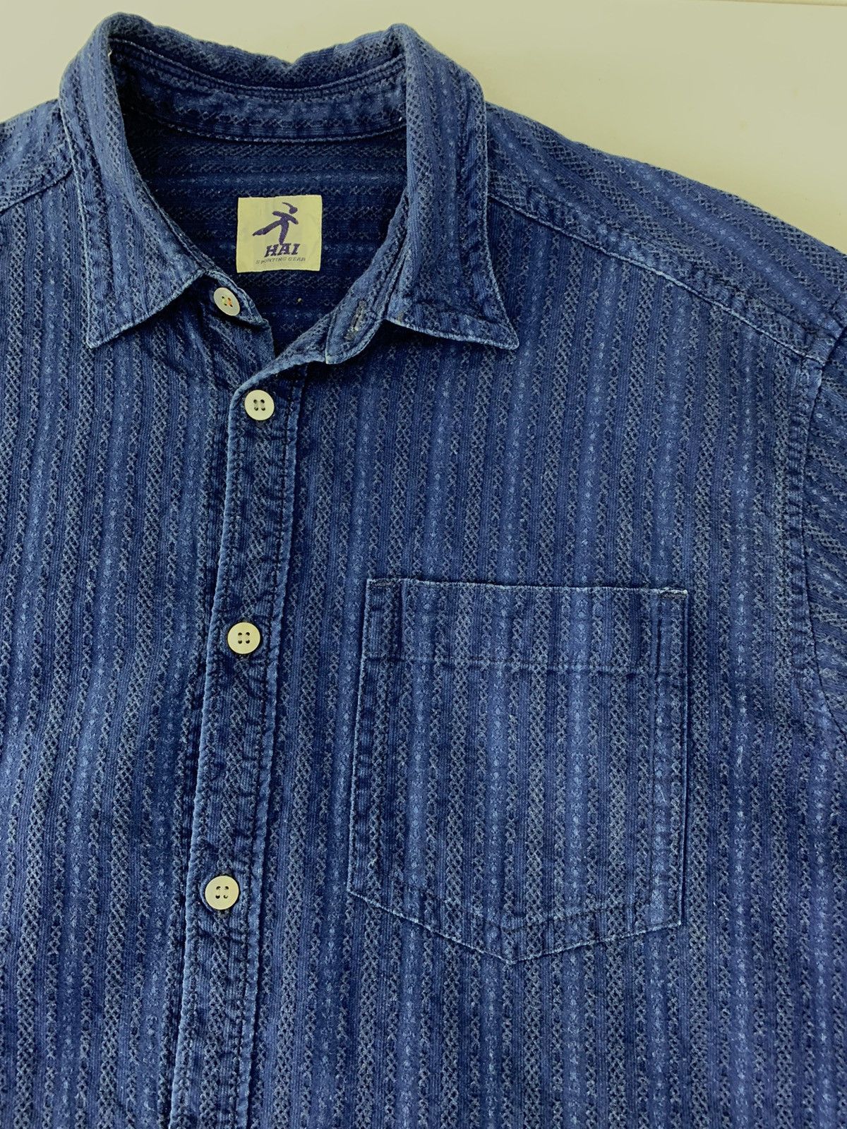 Hai Sporting Gear Hai Sporting Gear Denim Indigo Button Up Striped Hickory Size US L / EU 52-54 / 3 - 3 Thumbnail
