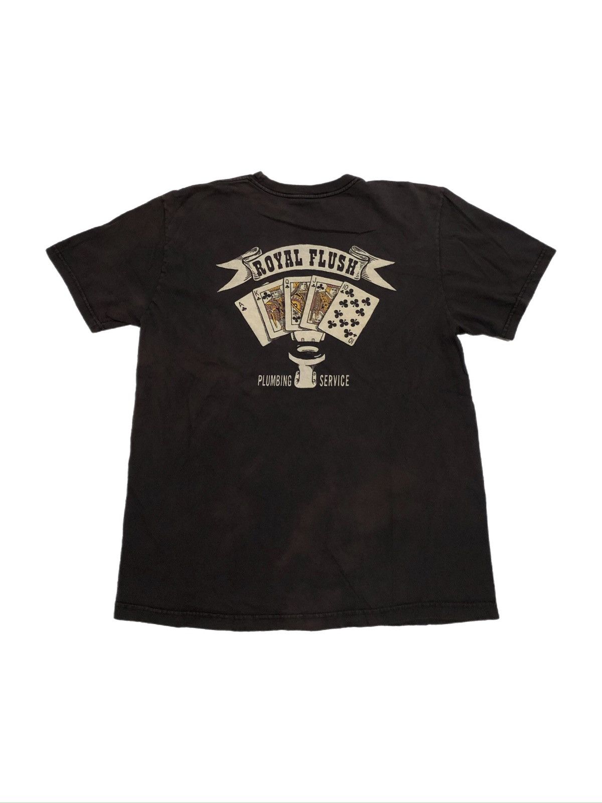 Lucky Brand × Vintage 90s Royal Flush Plumbing Lucky Brand Jeans Tee Size US L / EU 52-54 / 3 - 1 Thumbnail