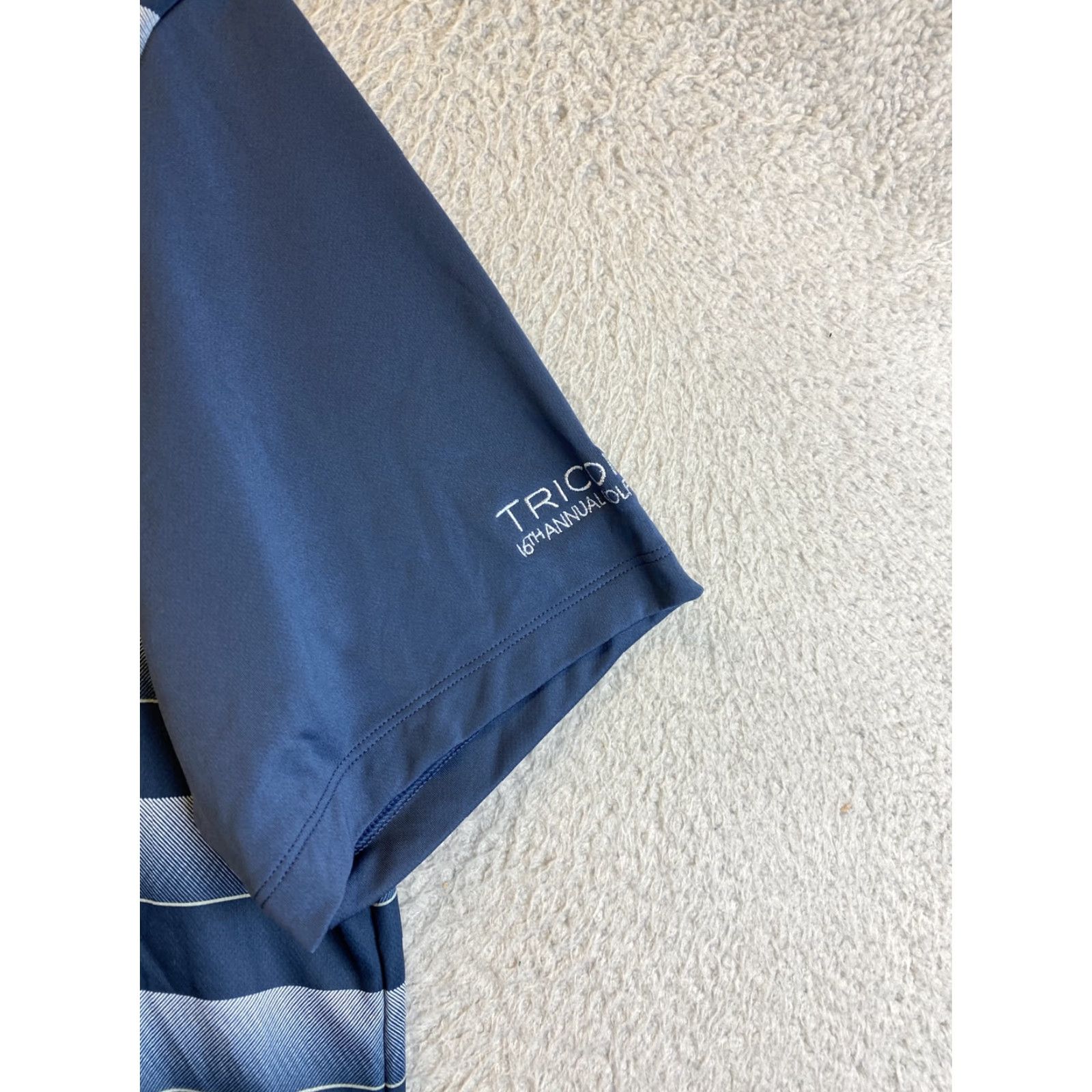 Adidas Adidas Climalite Polo Shirt Striped Golf Mens Short Sleeve Size L Blue Mens Size US L / EU 52-54 / 3 - 3 Thumbnail