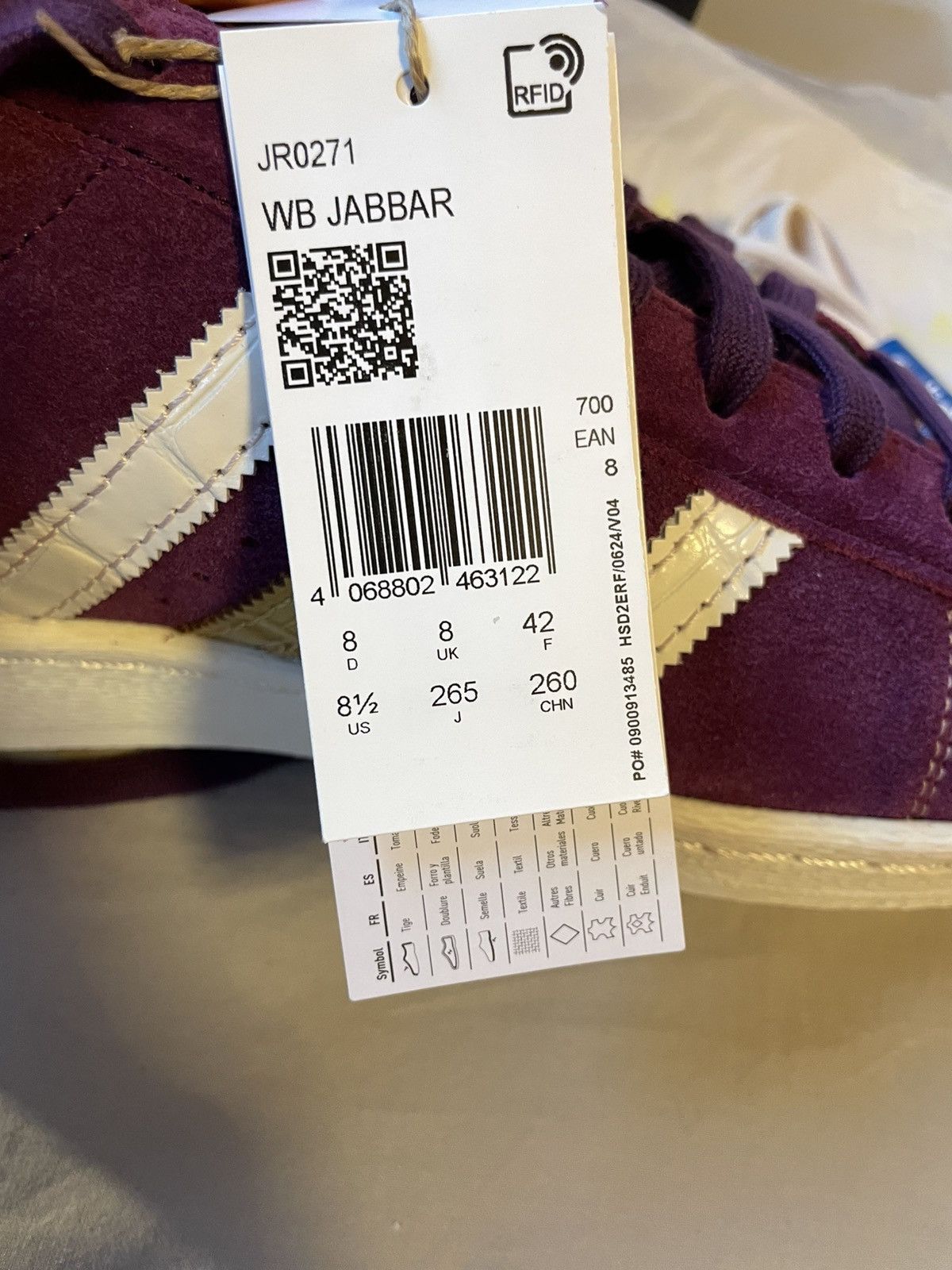 Adidas × Wales Bonner Adidas x Wales Bonner Jabbar Low Purple EU42 Full Set Size US 9 / EU 42 - 7 Thumbnail