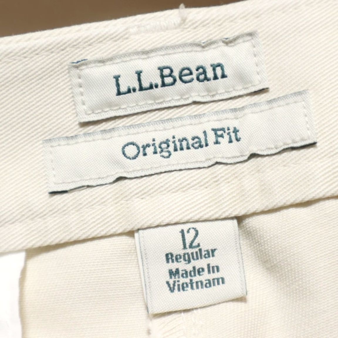 Vintage LL Bean Crop Original Fit Cotton Twill Chino Pants Stone Women's 12 Size 34" / US 12 / IT 48 - 5 Thumbnail
